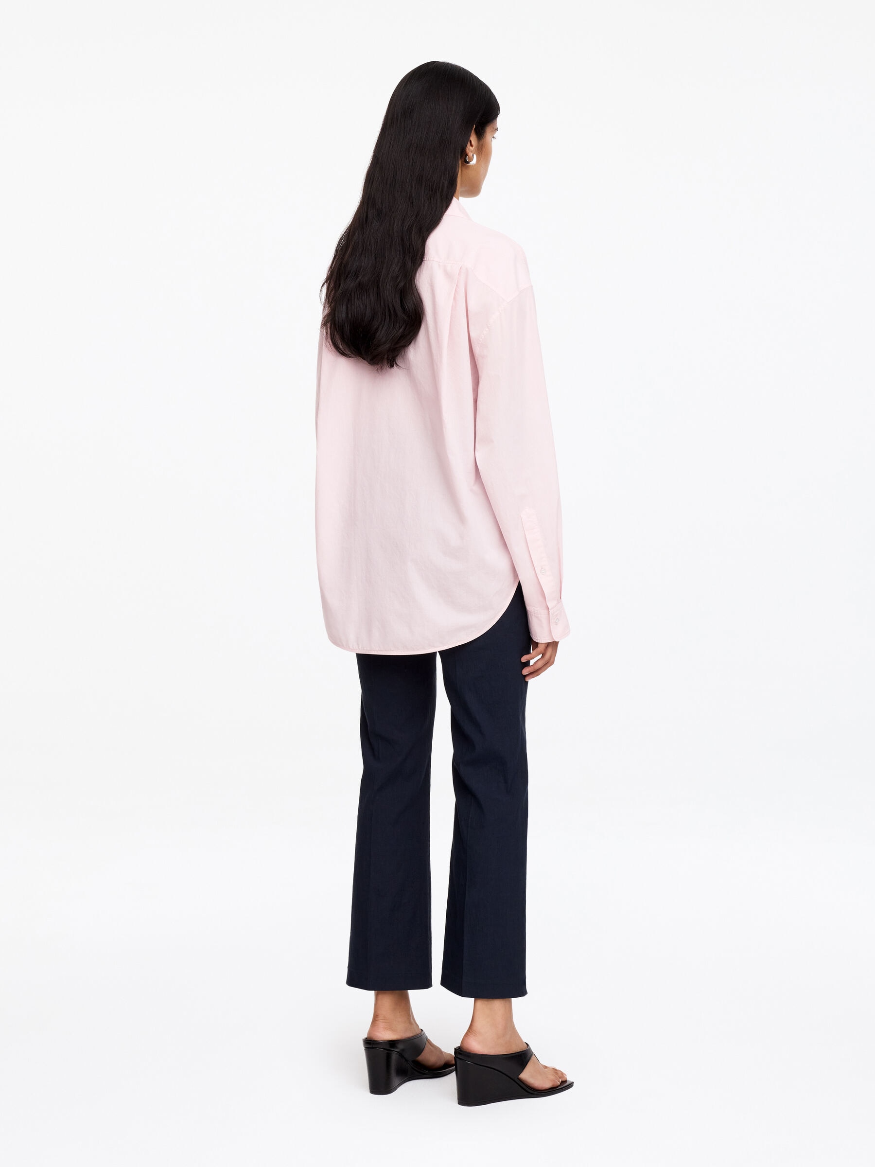 Cotton Poplin Shirt - Pink - Regular fit - Women - StillMedia/Lookbook - 3