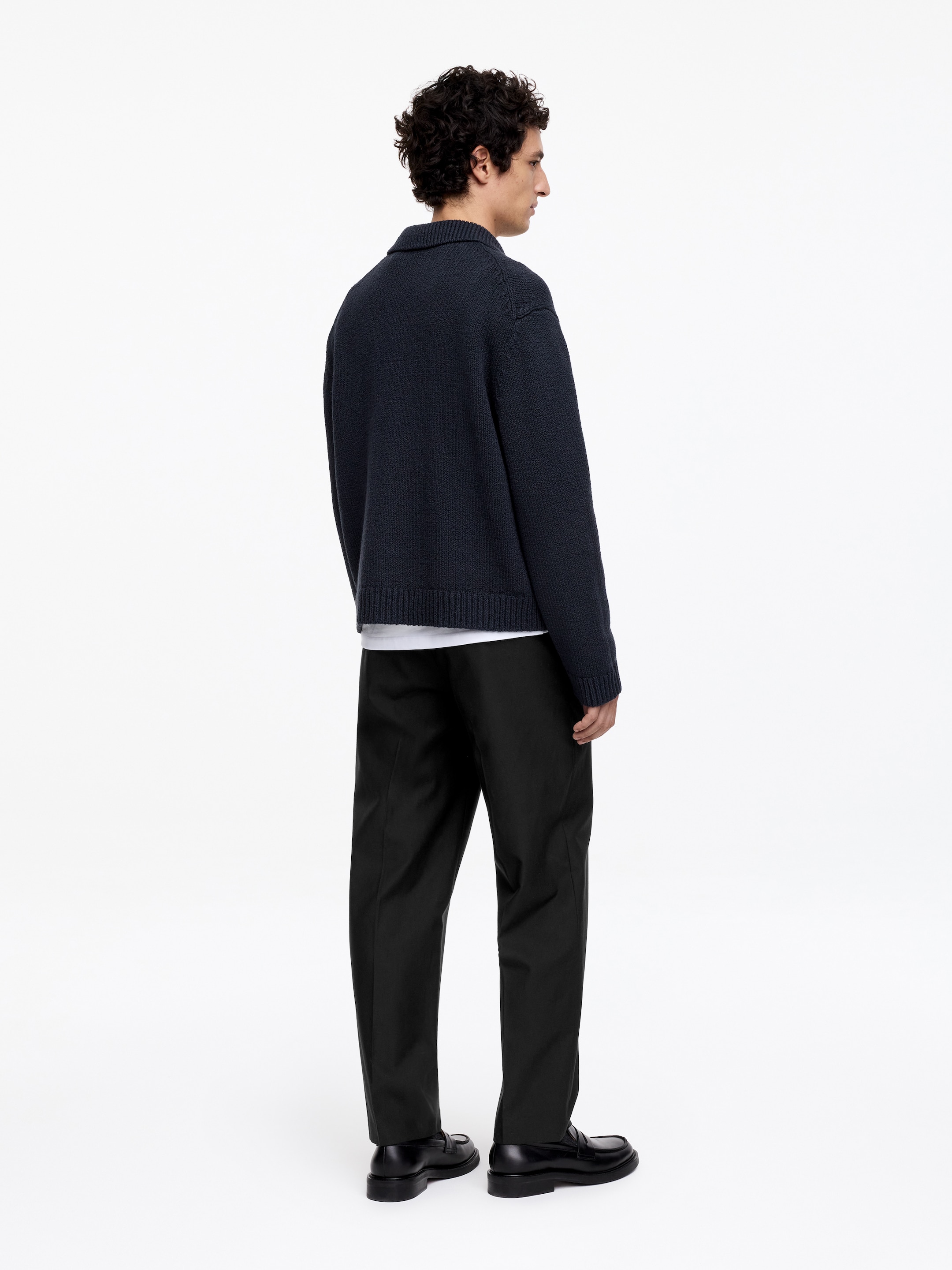 Byxor i ullblandning - Svart - Relaxed fit - Women - StillMedia/Lookbook - 5