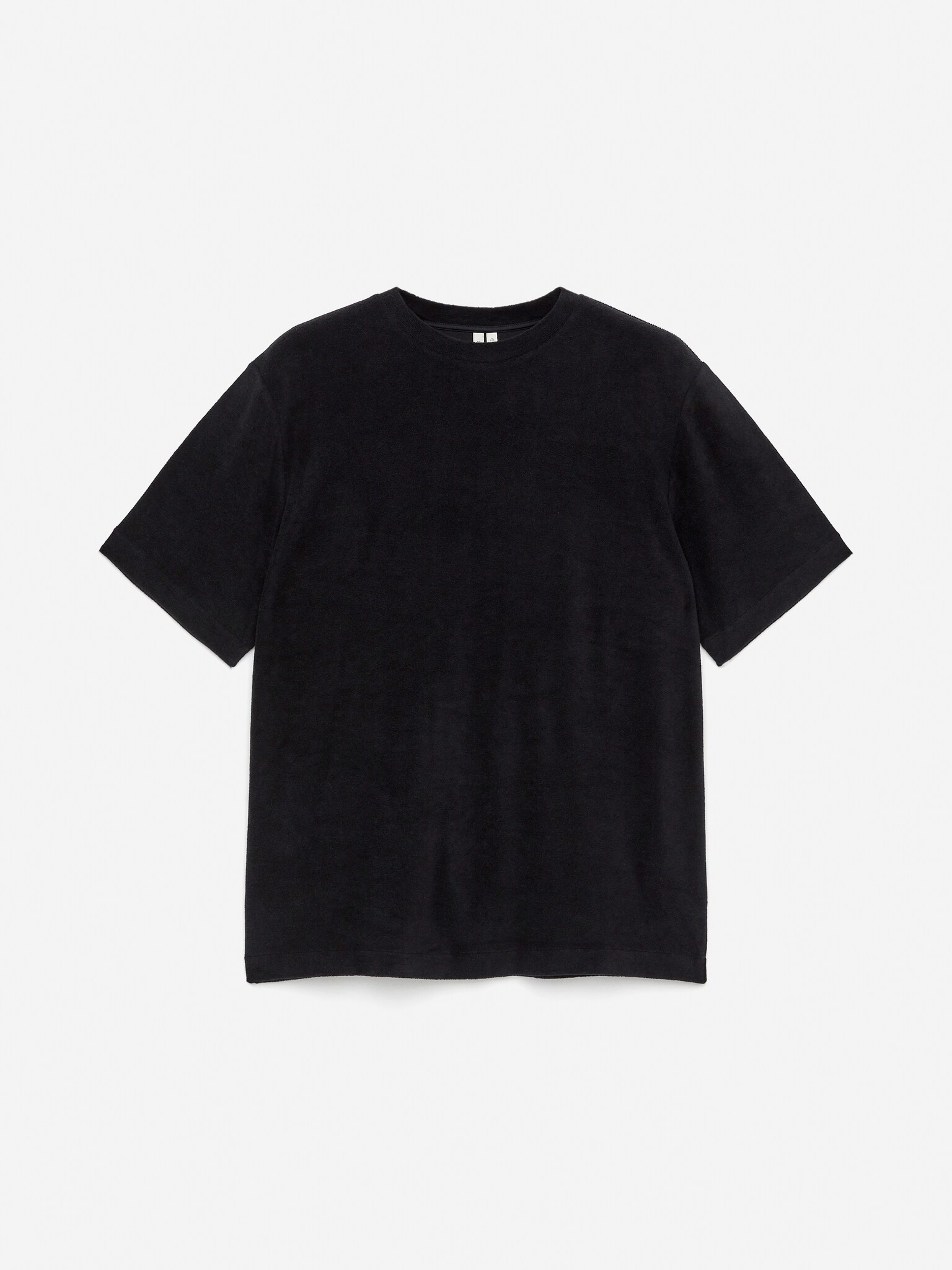 T-Shirt aus Baumwollfrottee - Schwarz