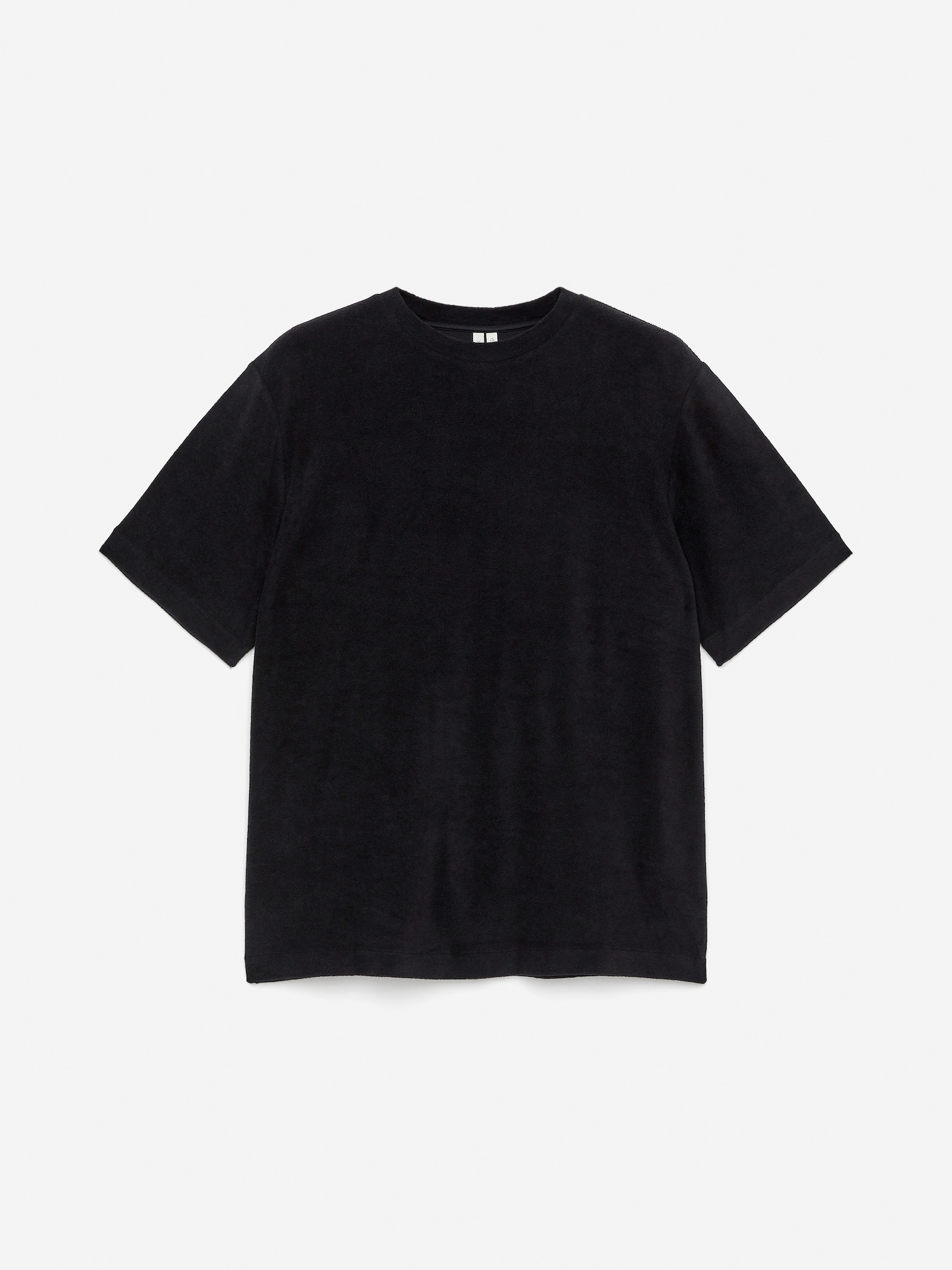 T-Shirt aus Baumwollfrottee - Schwarz