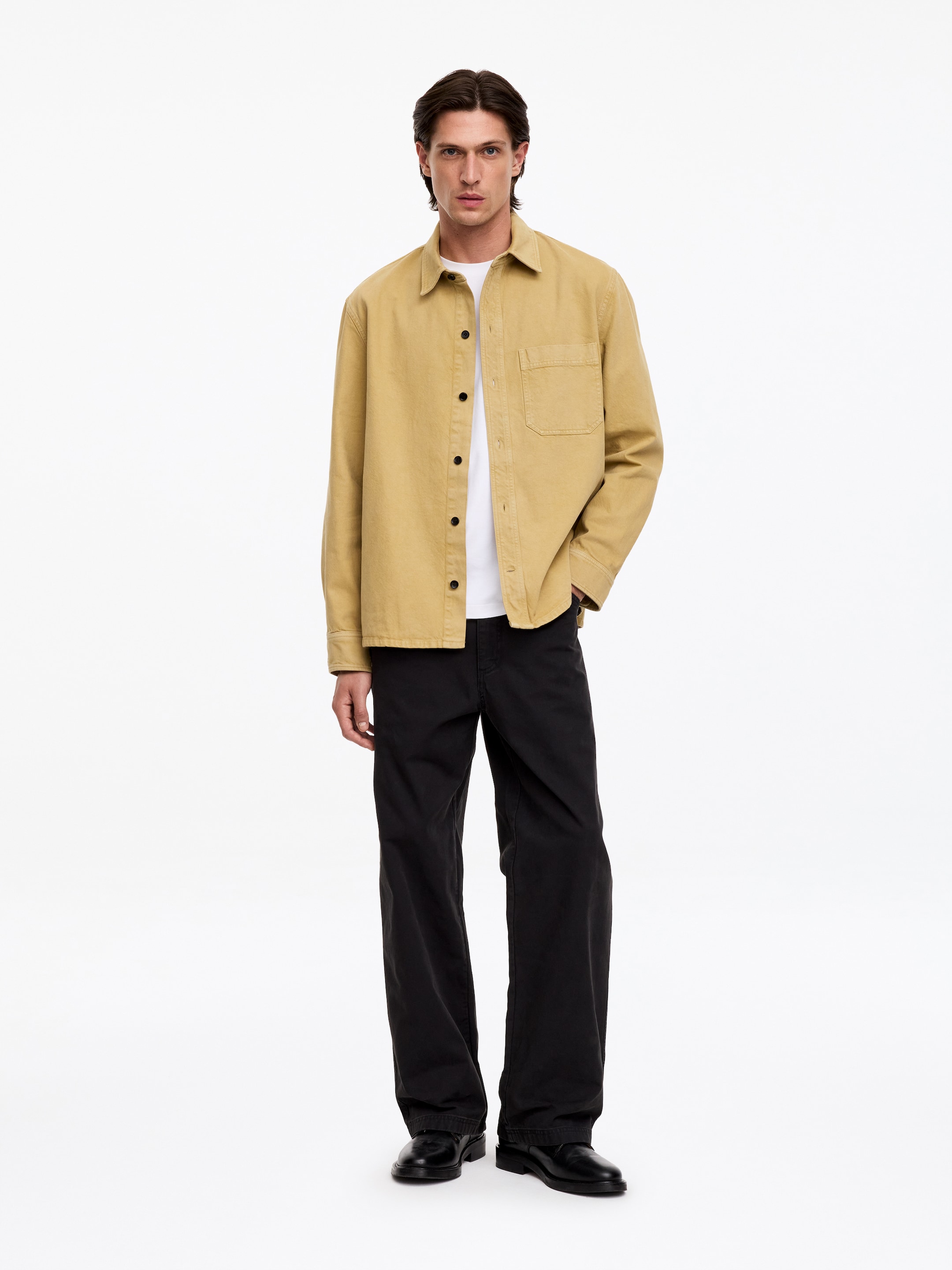 Overshirt aus Twill-Yellow-20490