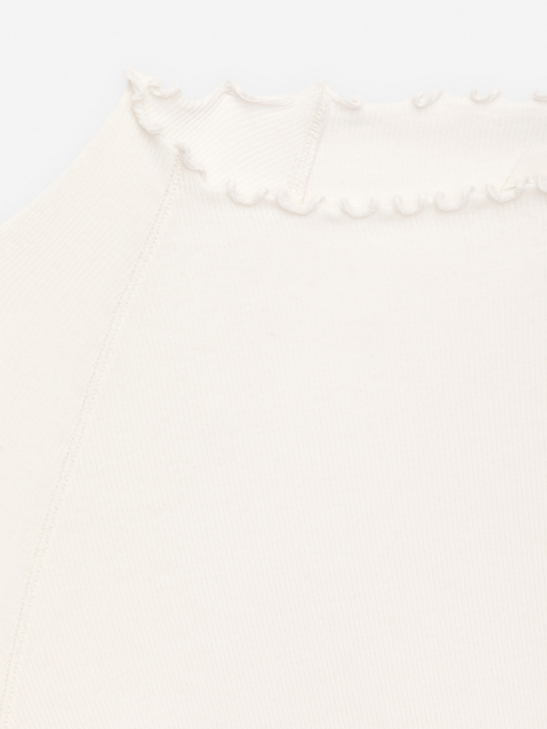 T-shirt a maniche lunghe con dettagli babylock - Bianco sporco - Slim fit - Women - StillMedia/DescriptiveDetail - 1