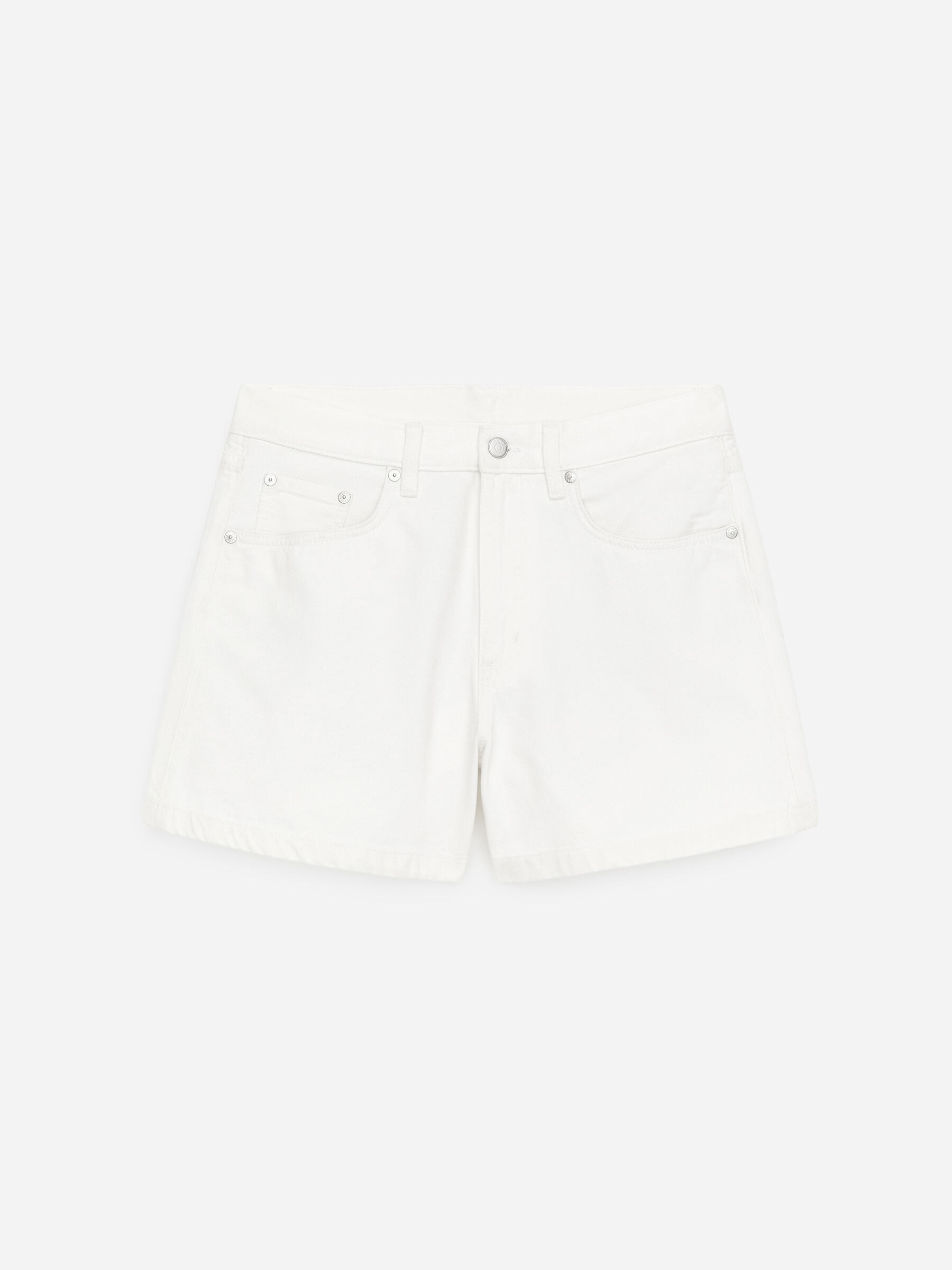 Denim Shorts - White - Regular fit - Women - StillMedia/DescriptiveStillLife - 1