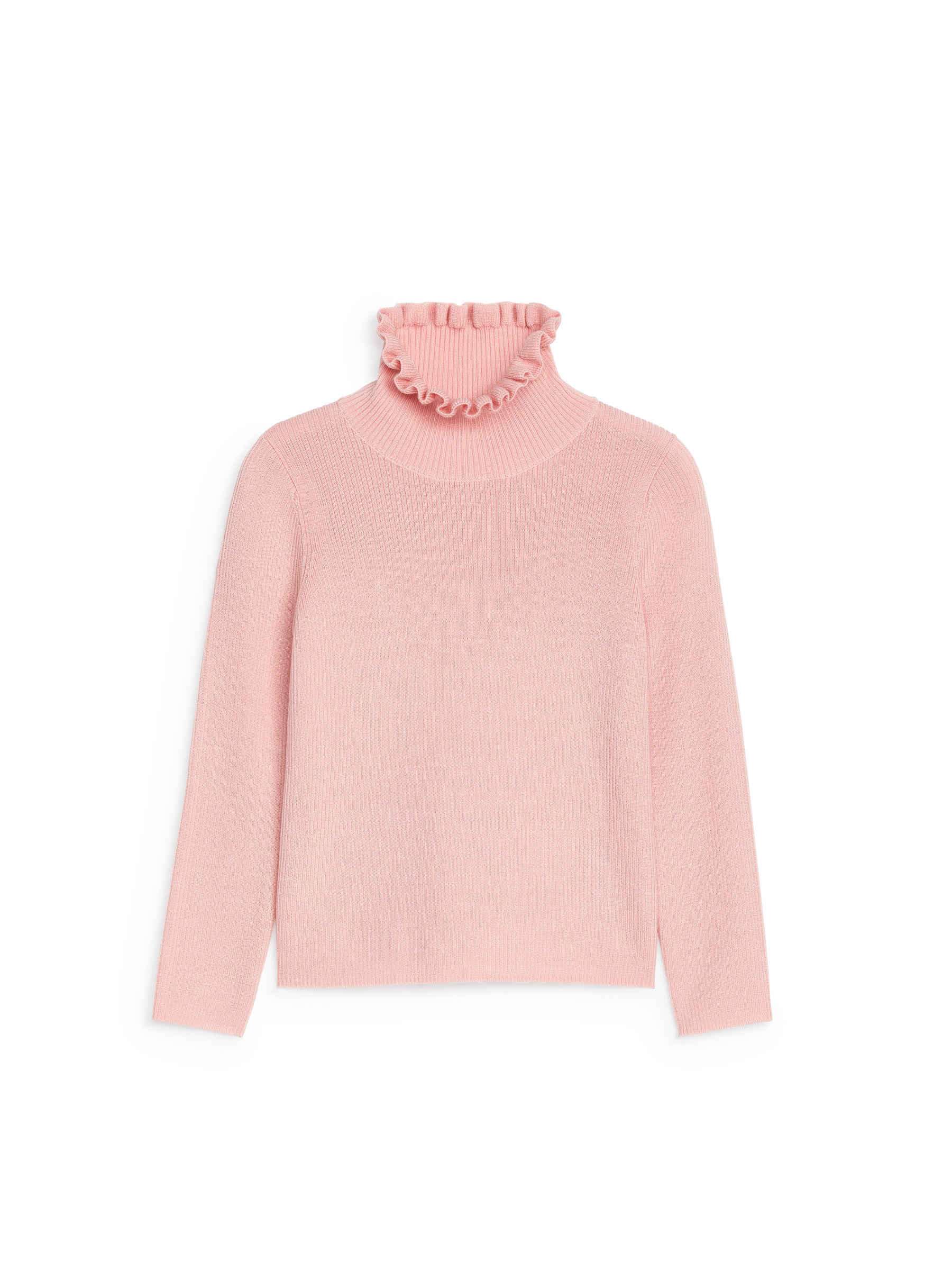 Wollpullover mit gerüschtem Kragen - Rosa - Regular Fit - Kinder - StillMedia/DescriptiveStillLife - 1
