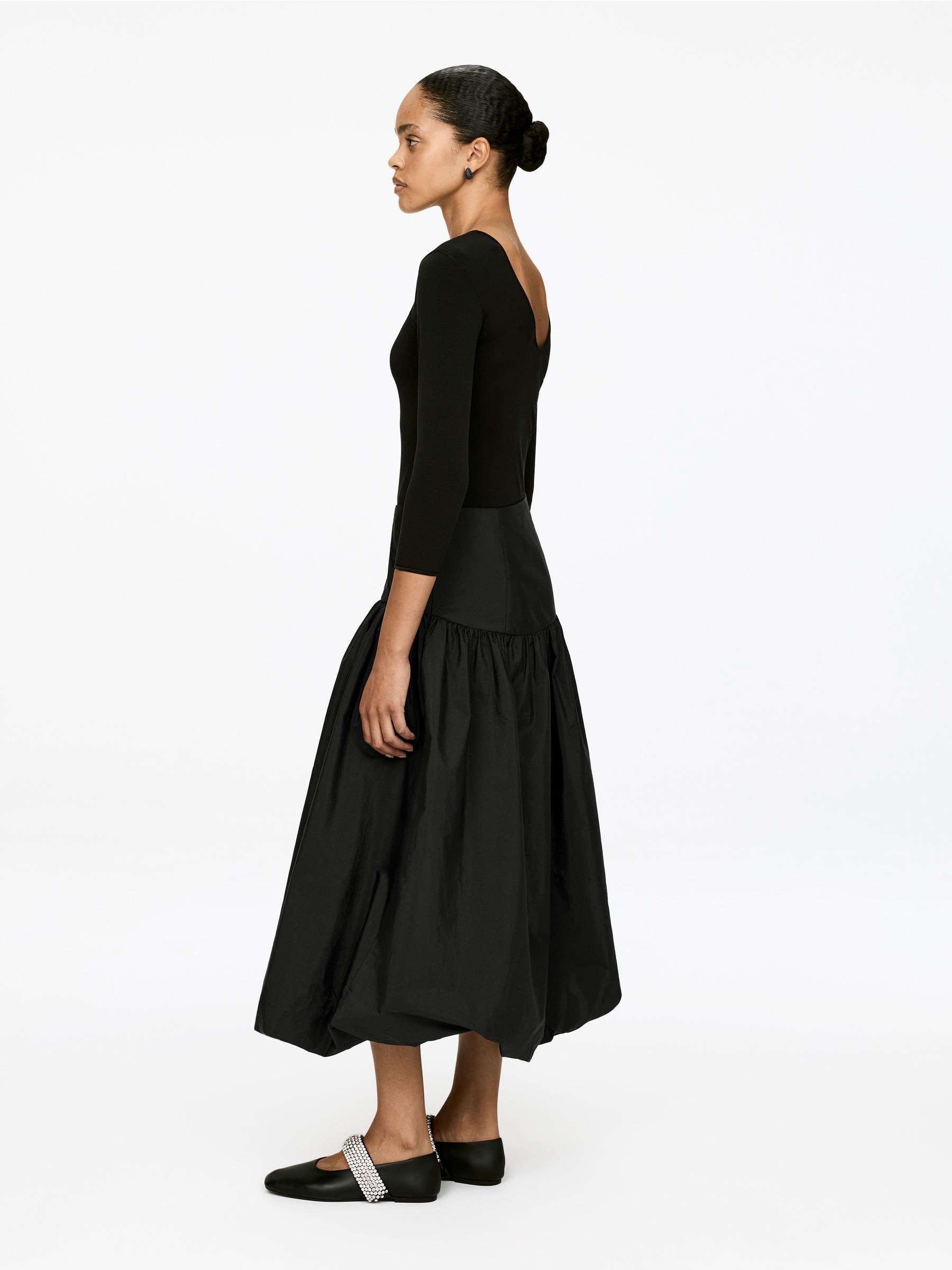 Jupe bouffante en taffetas - Noir - Regular fit - Femme - StillMedia/Lookbook - 5