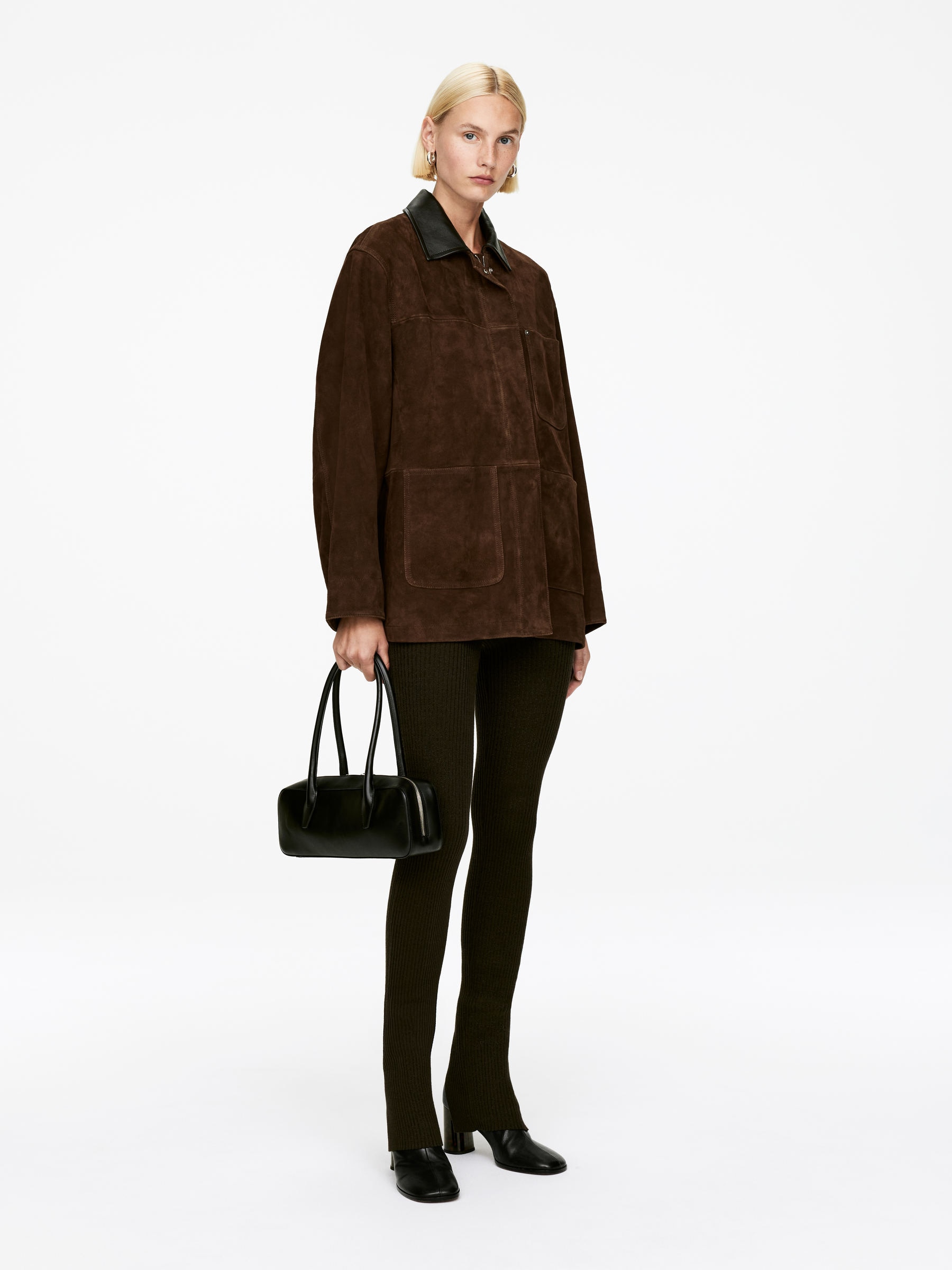 Tortoise-Heel Sock Boots - Black - Women - StillMedia/Lookbook - 6