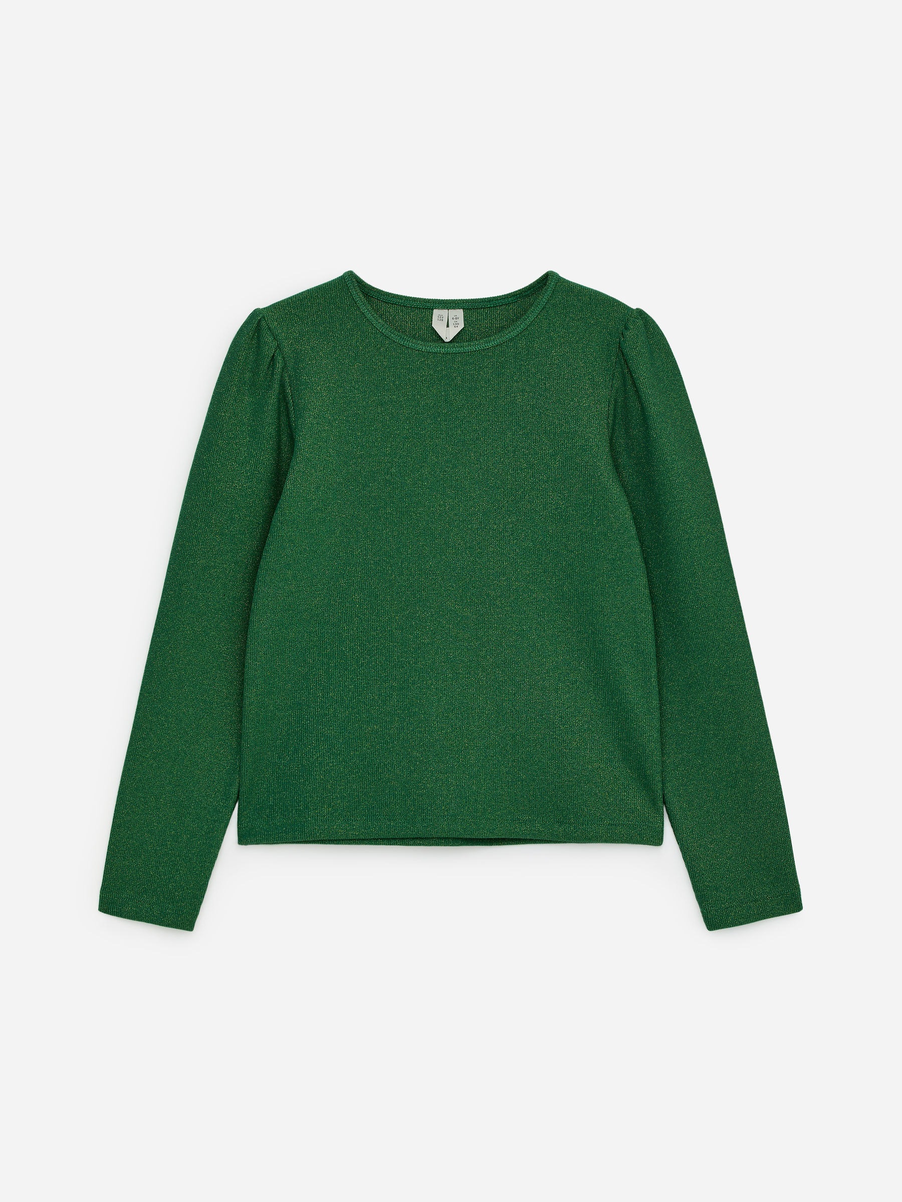 Glitter Puff-Sleeve Top-#588863-17560