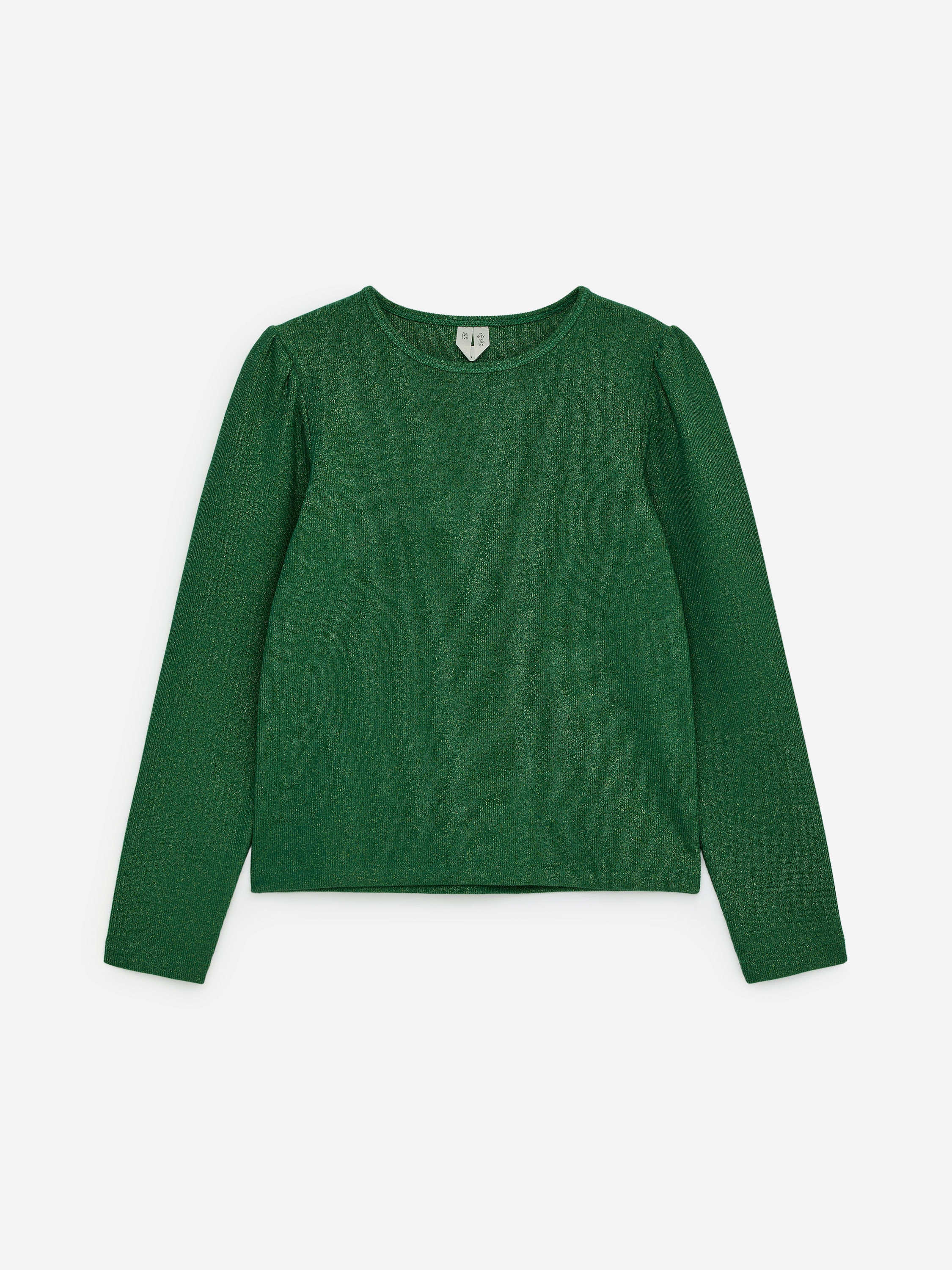 Glitter Puff-Sleeve Top-#588863-17560