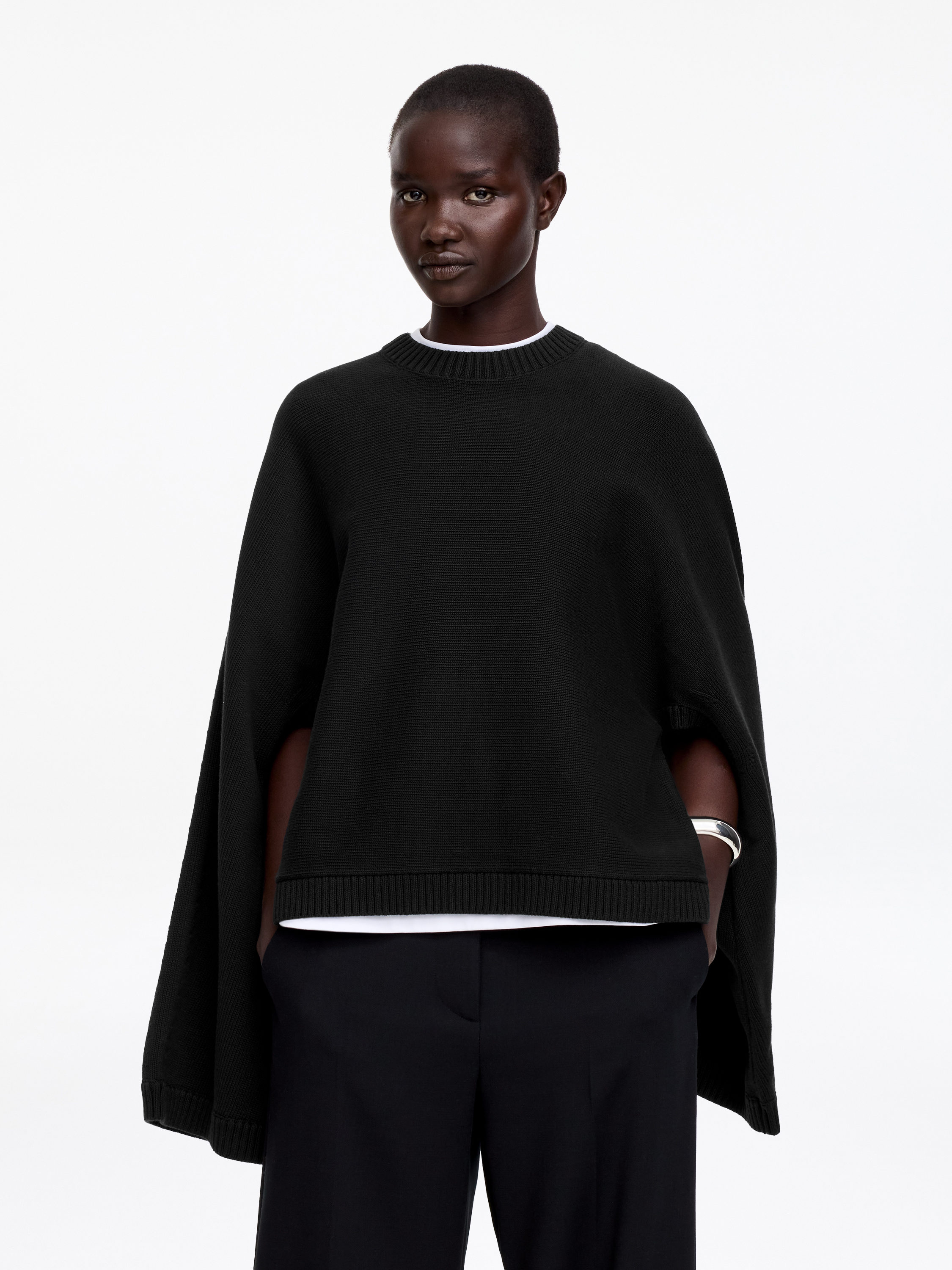 Cut-Out Cotton Jumper