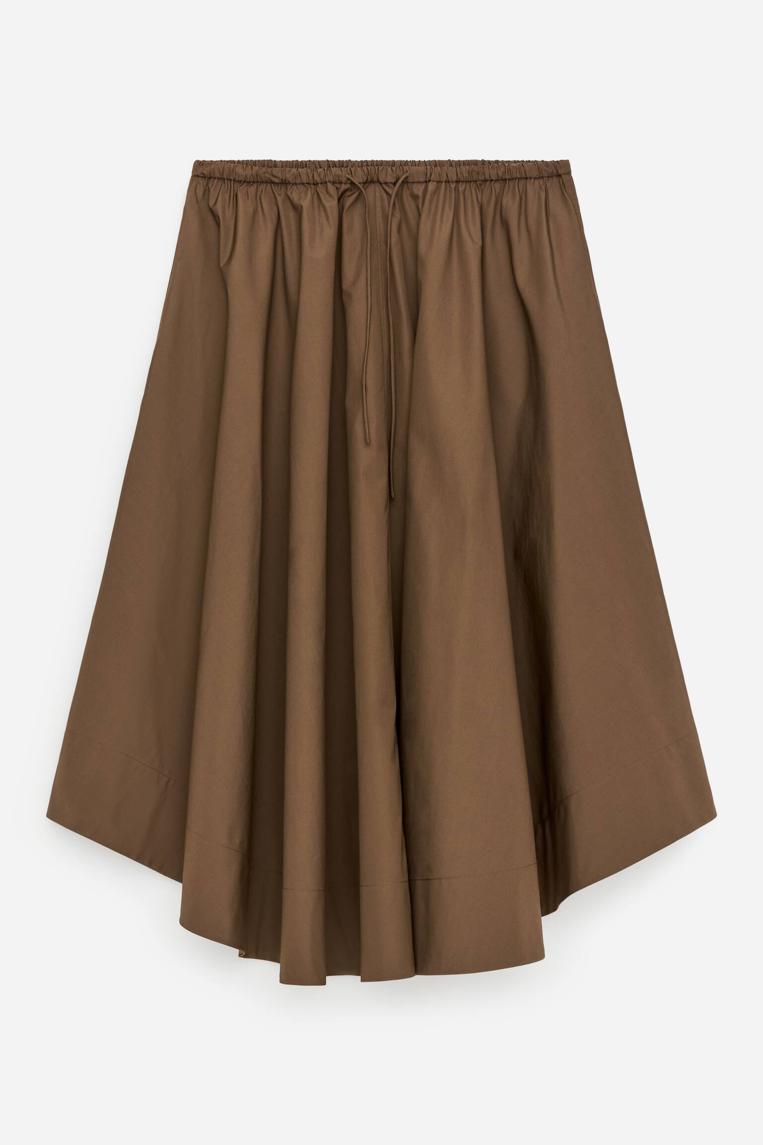 Falda ancha de algodón - Marrón/Negro - 2