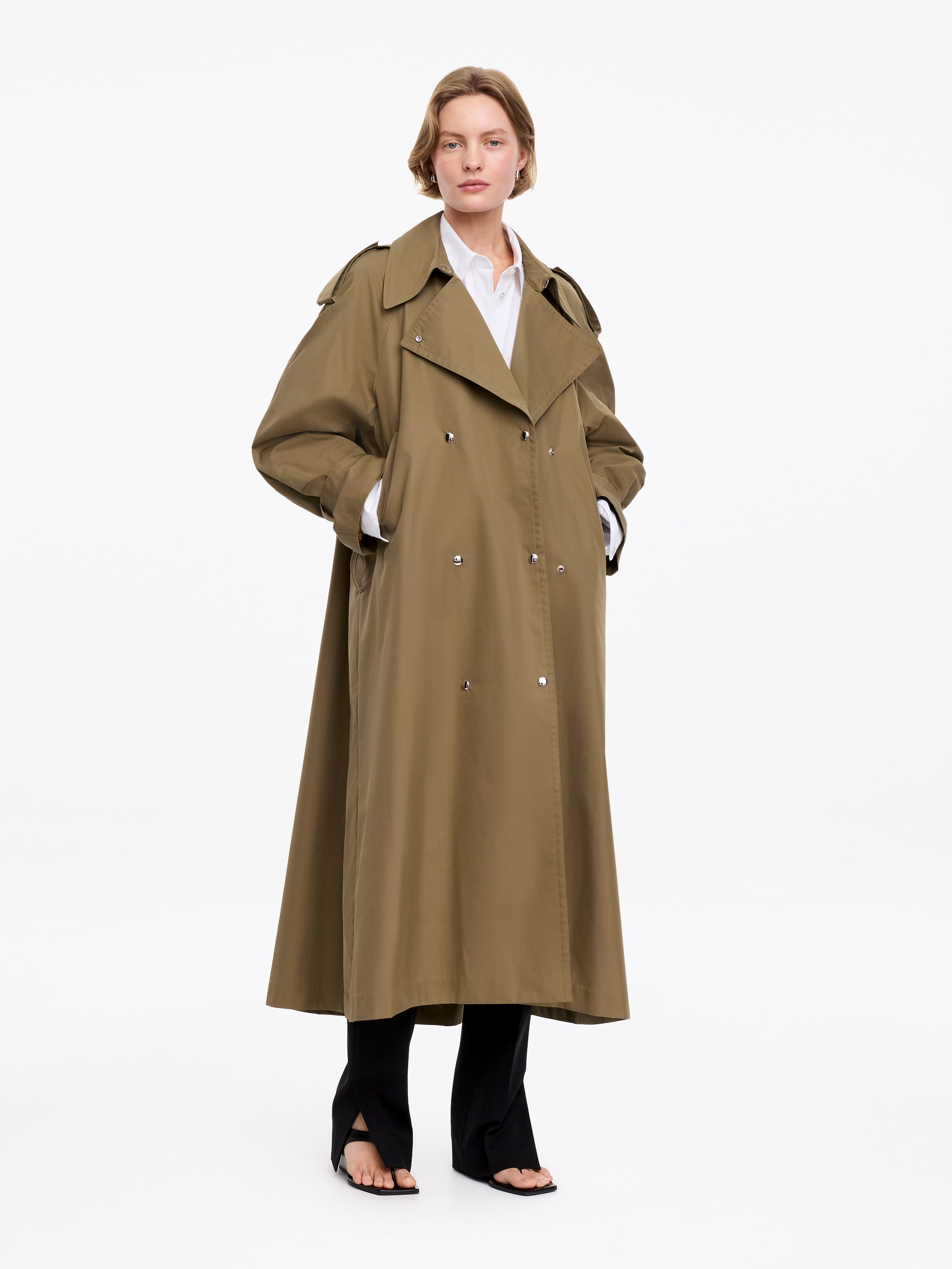 Relaxed Trench Coat-Beige-19956