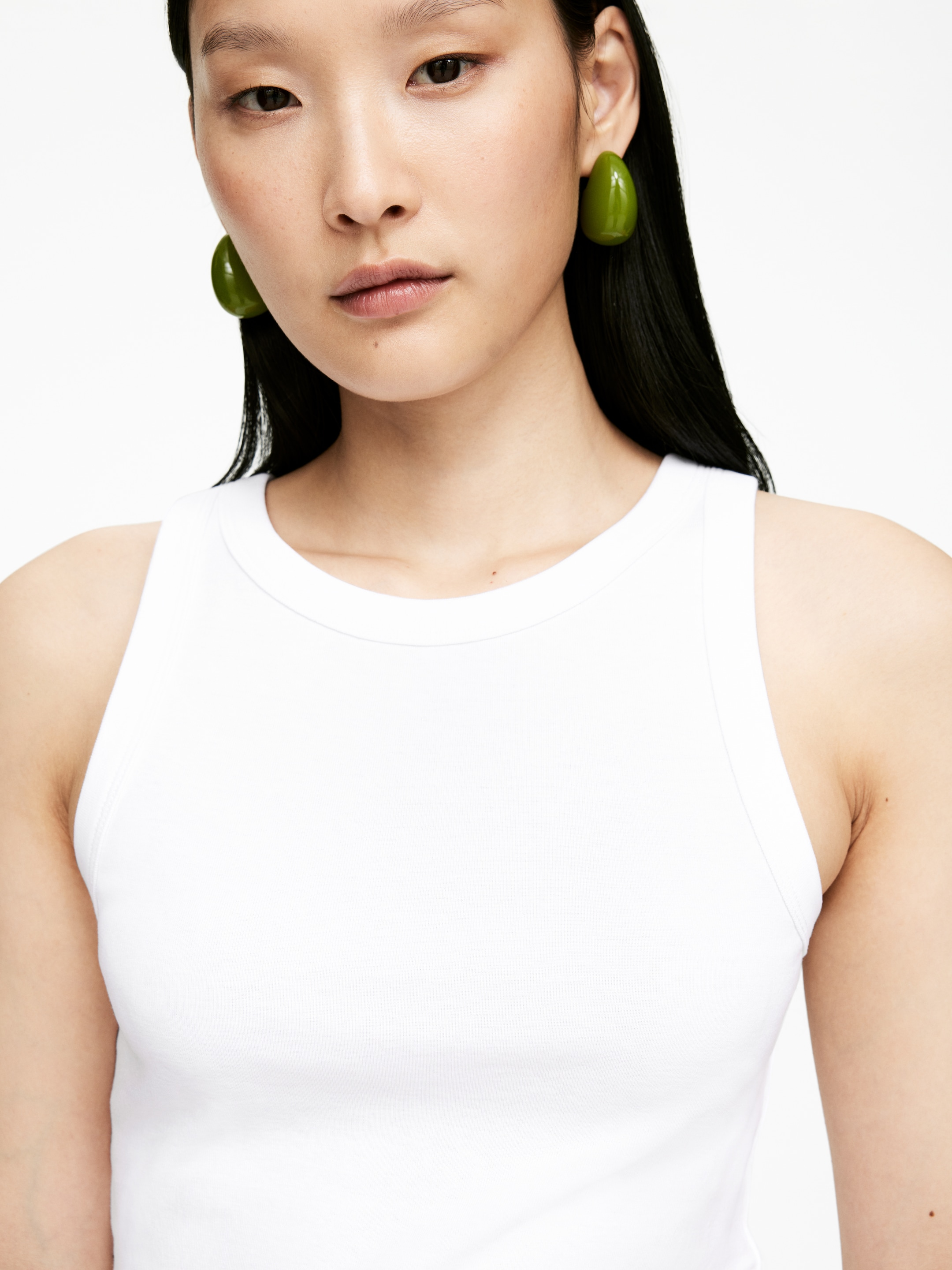 Agrandir l'image: Débardeur côtelé - Blanc - FEMME | H&M FR 4