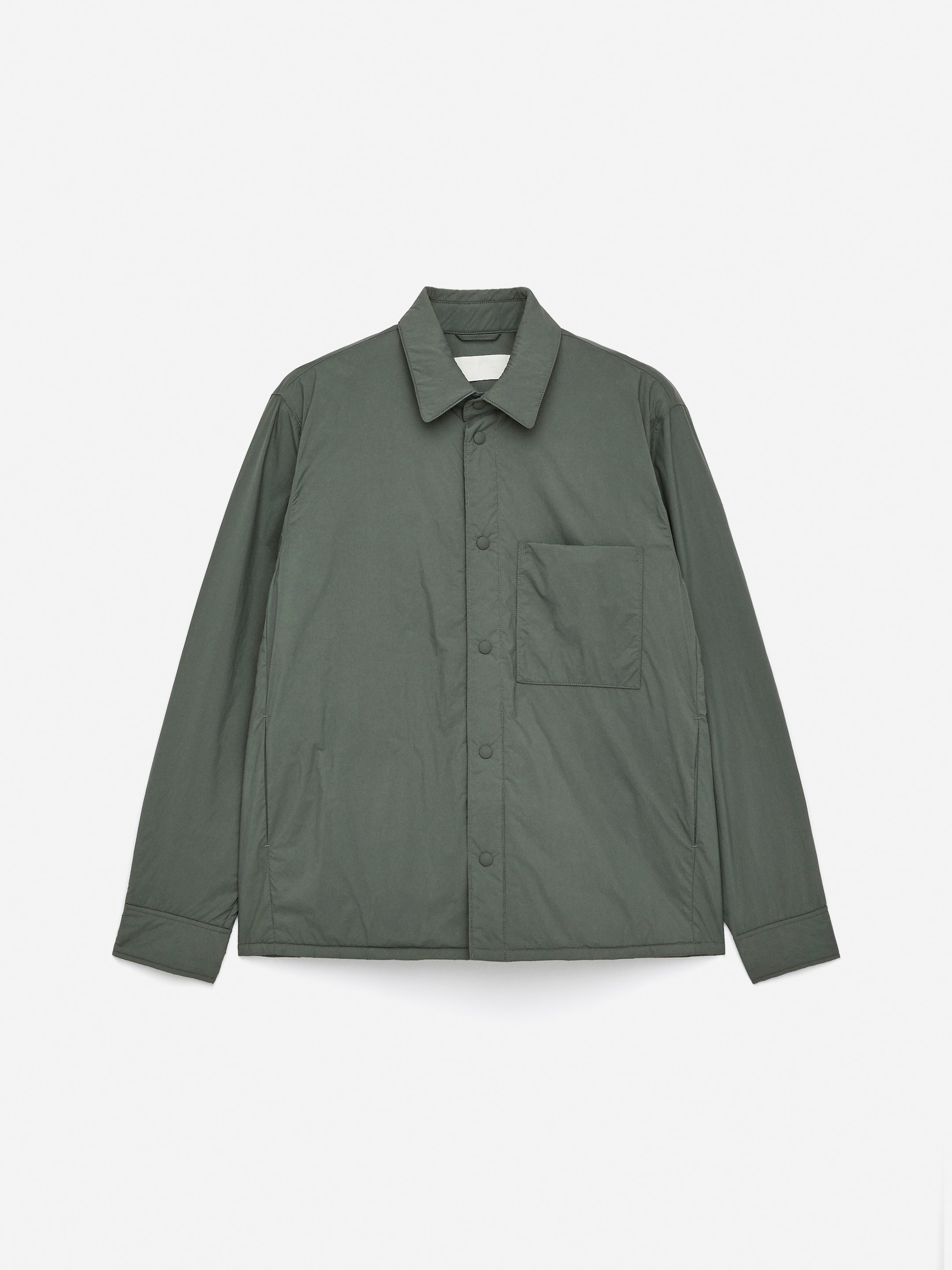 Overshirt leggermente imbottita-Green-16348