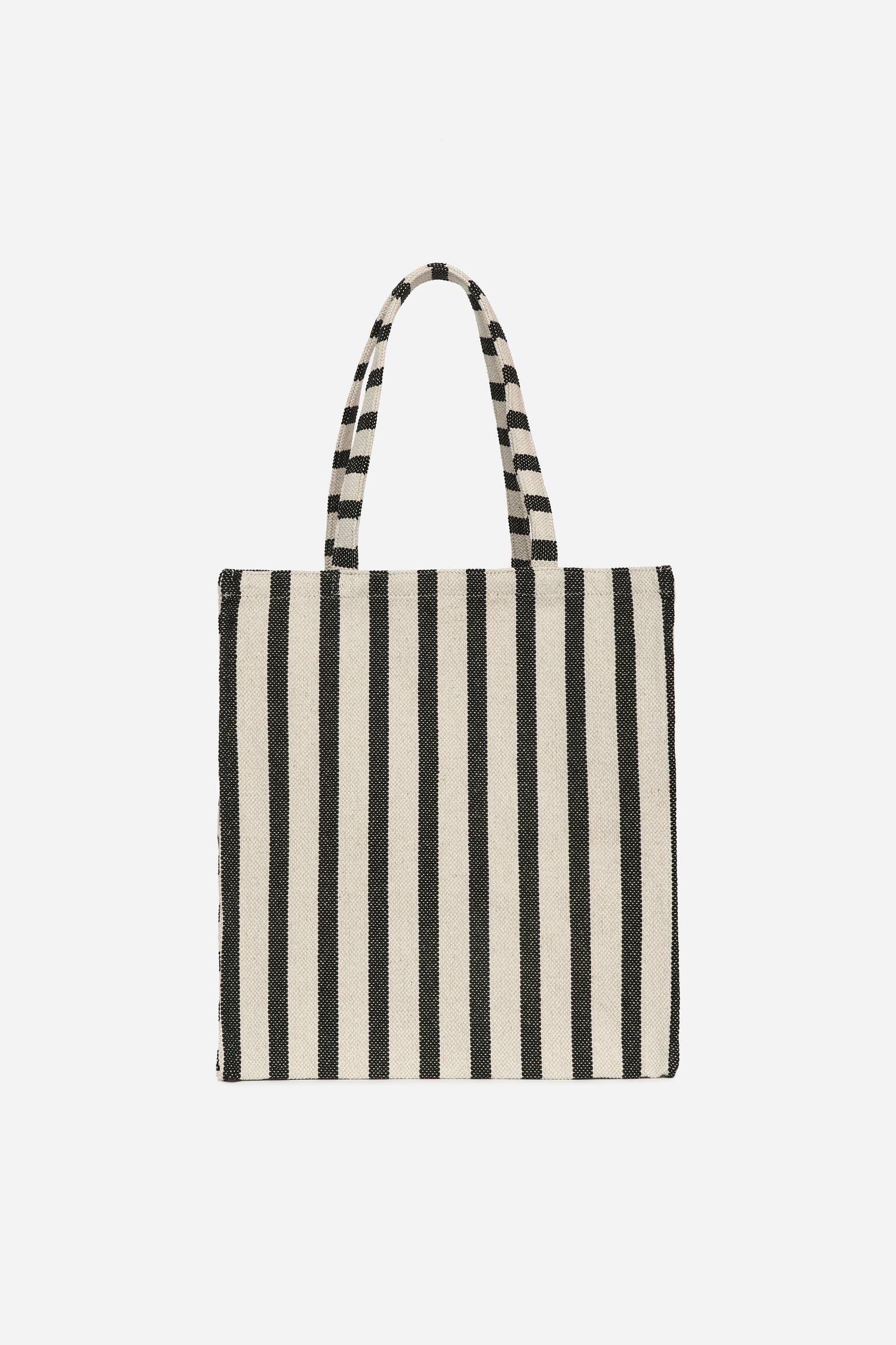 Vászontáska-Fekete/Törtfehér - 1