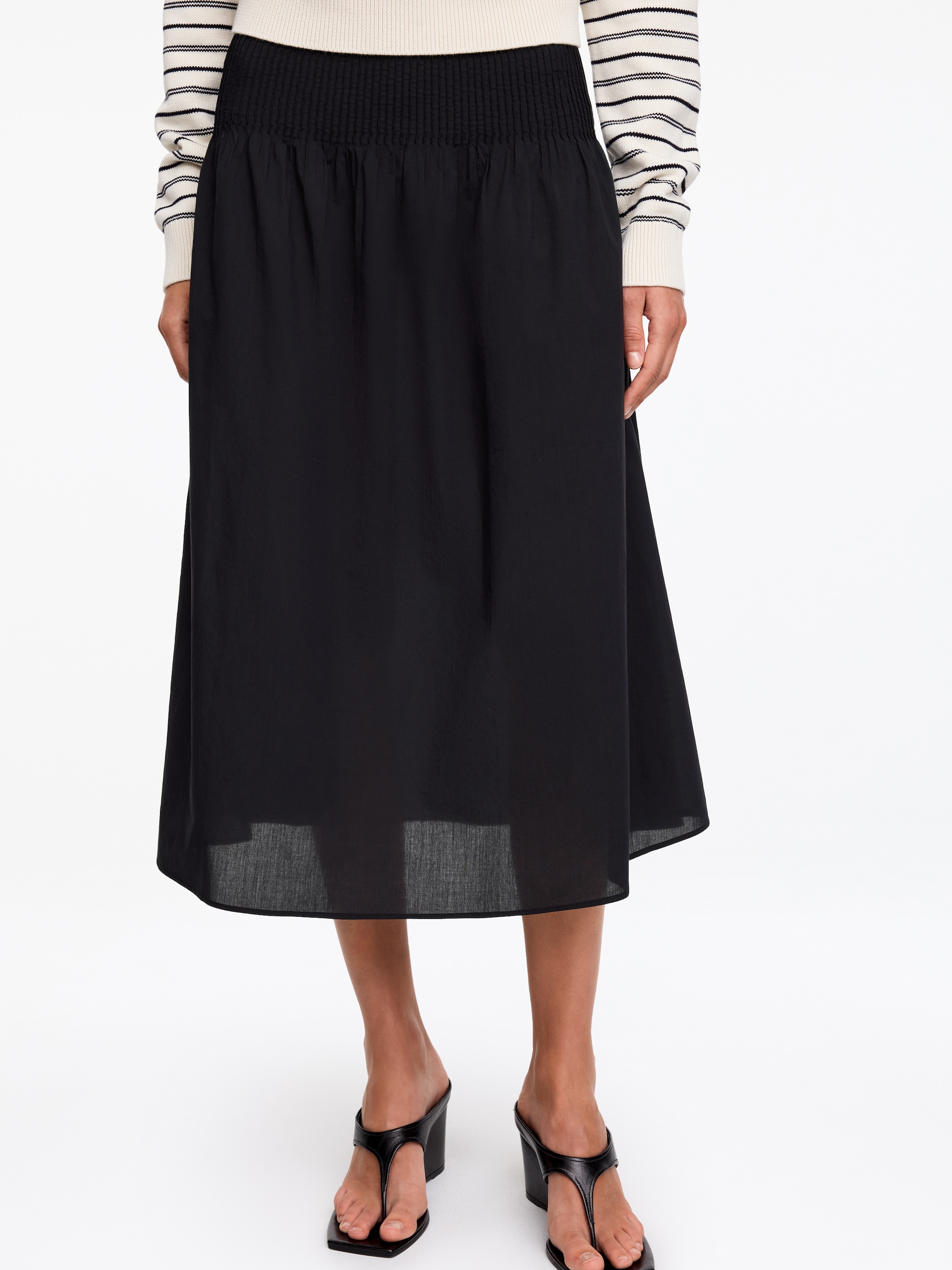 Pin Tuck Voile Skirt - Black - Regular fit - Women - StillMedia/Lookbook - 2
