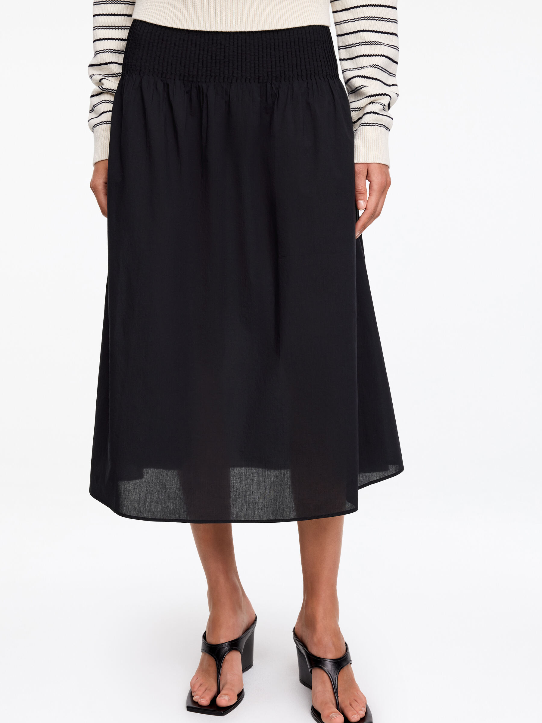 Voile-Rock mit Biesen - Schwarz - Regular Fit - Damen - StillMedia/Lookbook - 2