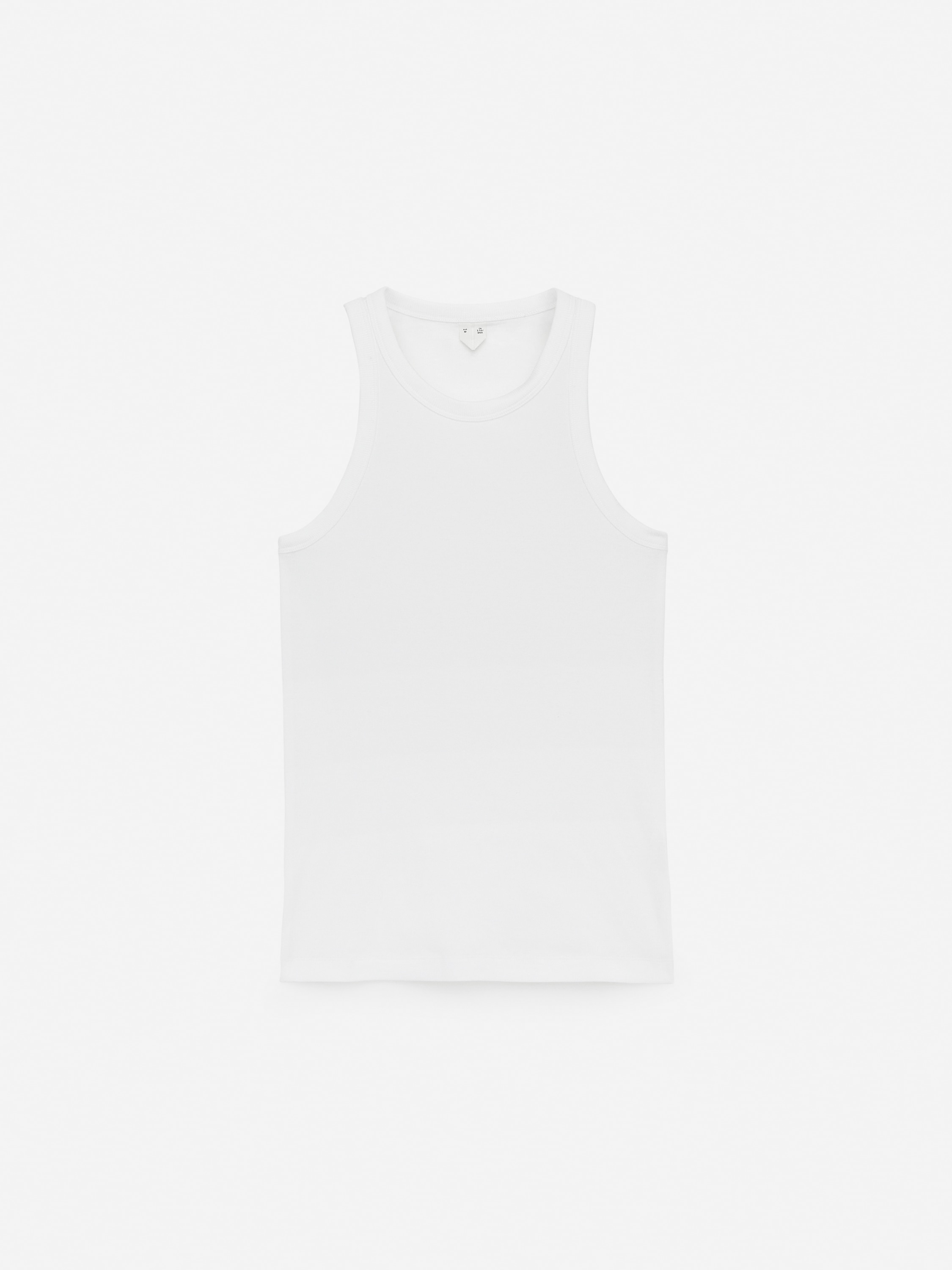 Rib Racer Tank Top - White/Black