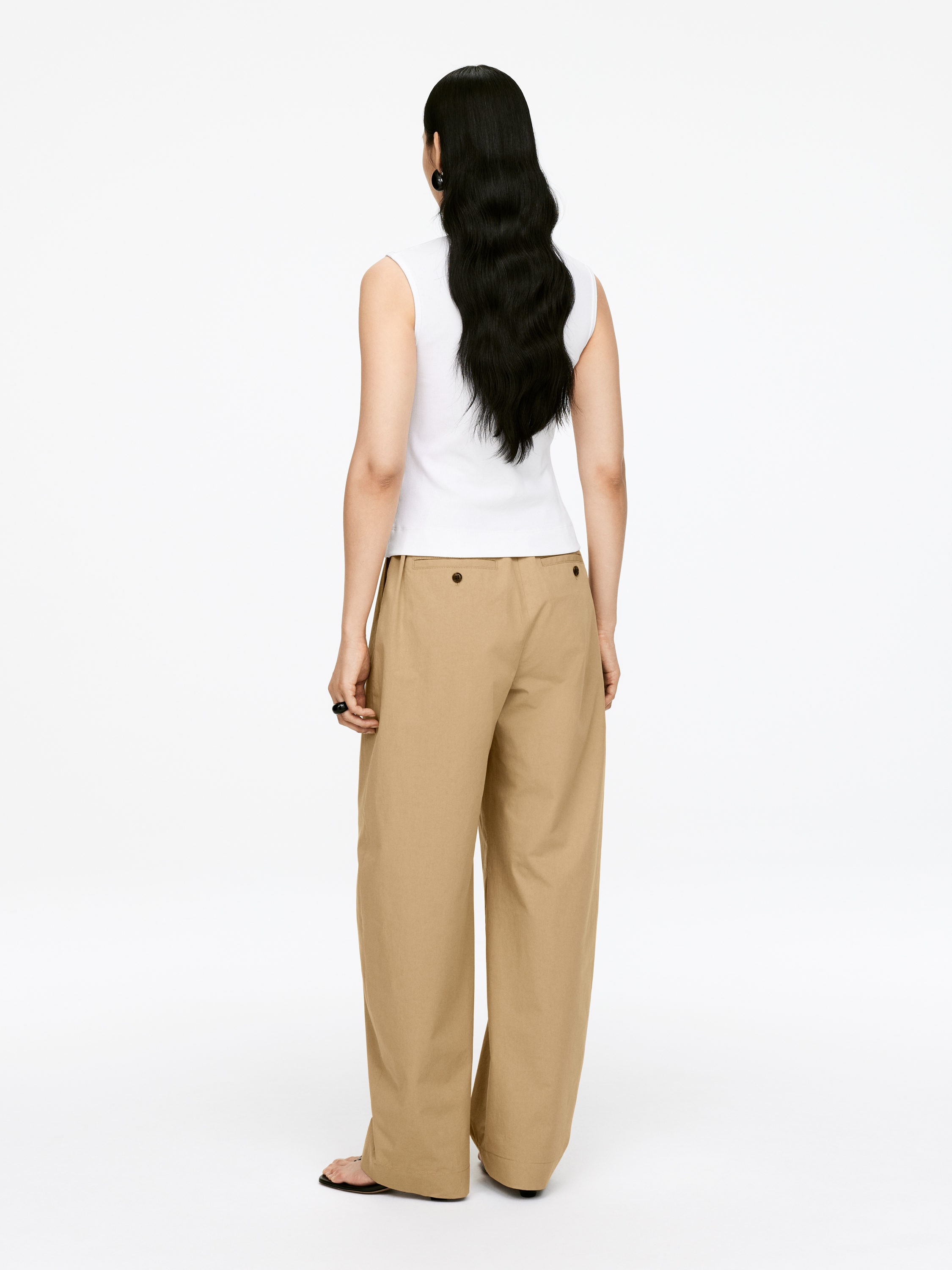 Relaxed Chinos - Beige - Relaxed fit - Women - StillMedia/Lookbook - 3