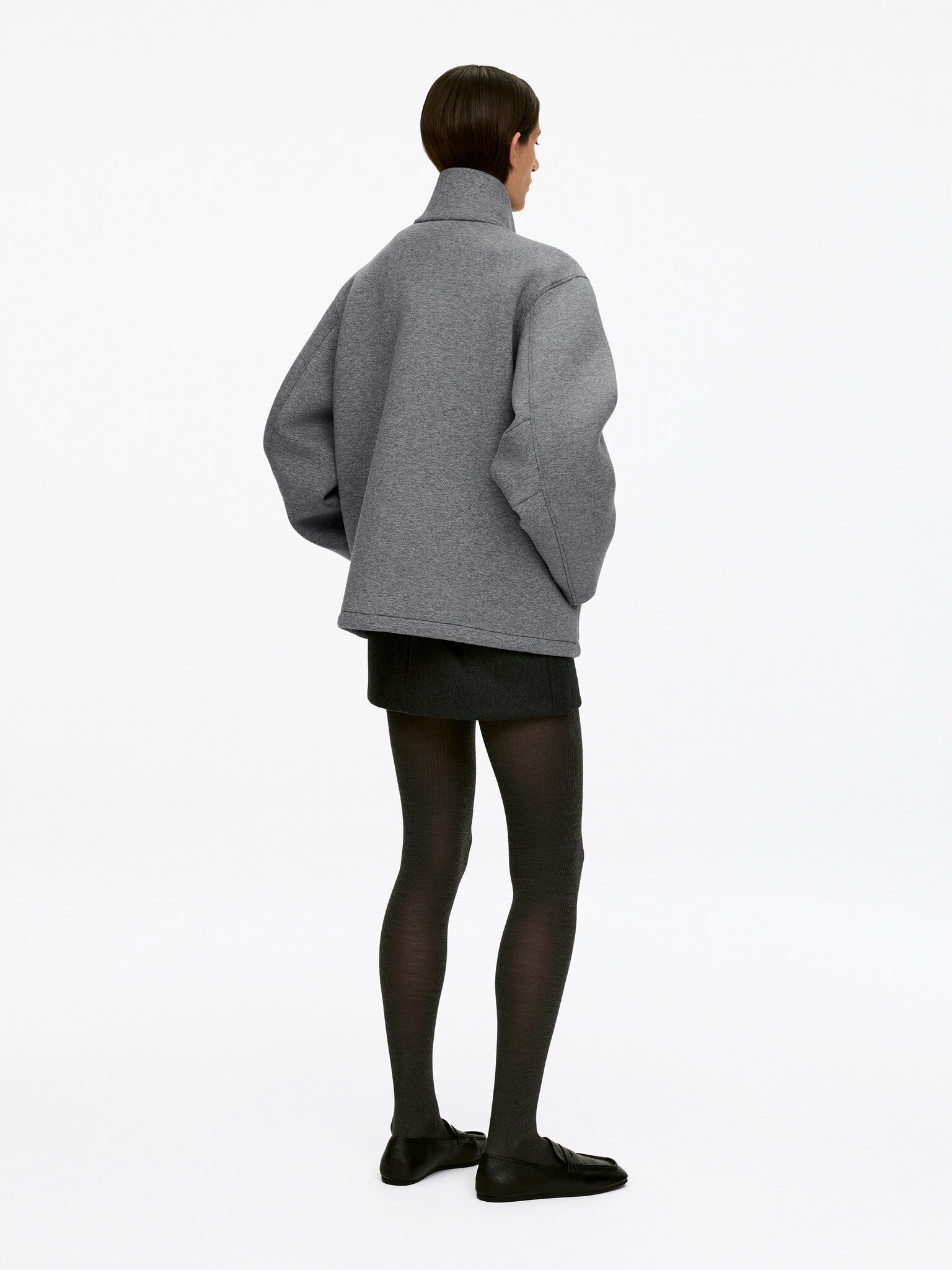 Veste en scuba - Gris chiné - 5