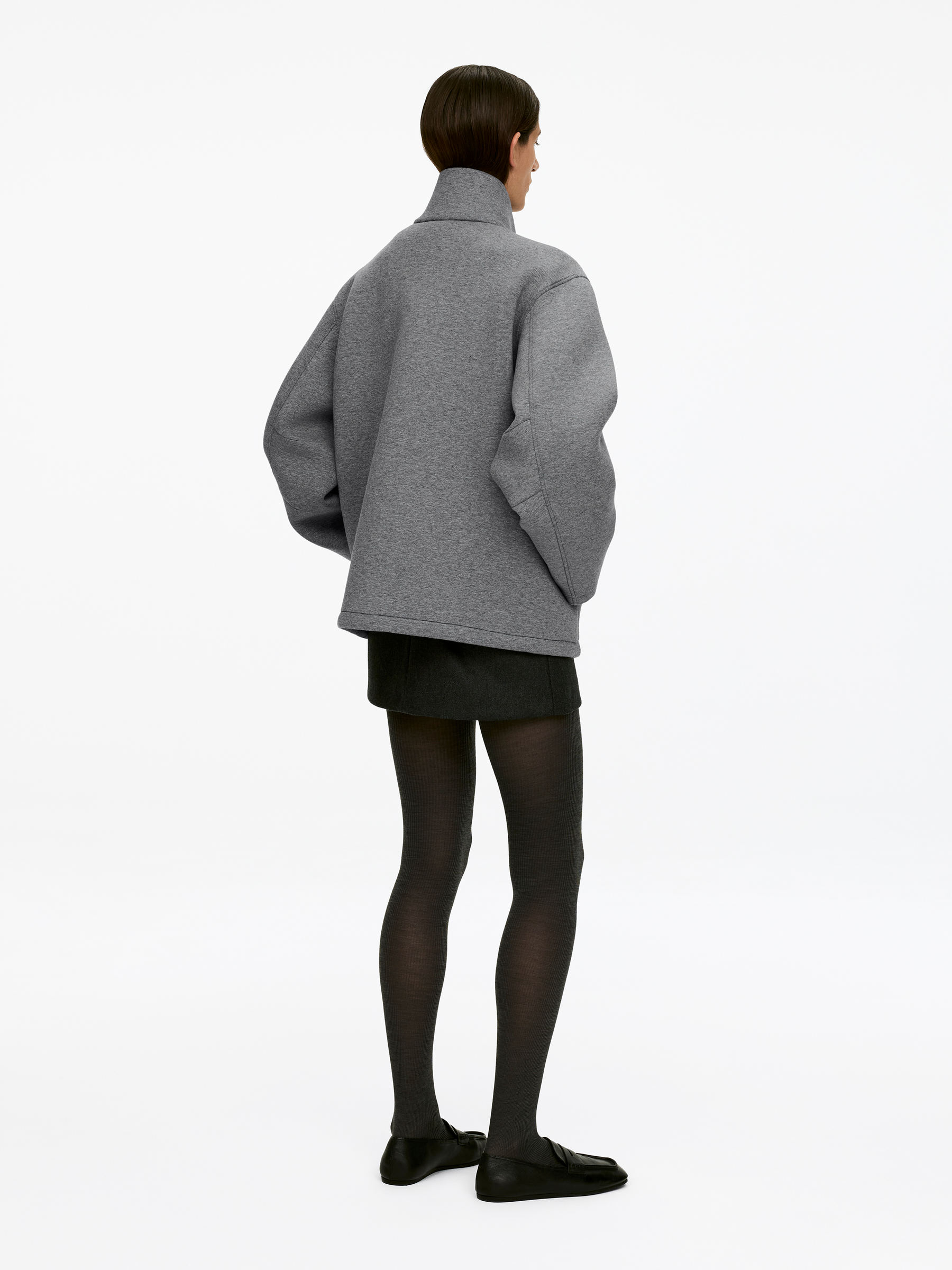 Veste en scuba - Gris chiné - Regular fit - Femme - StillMedia/Lookbook - 6