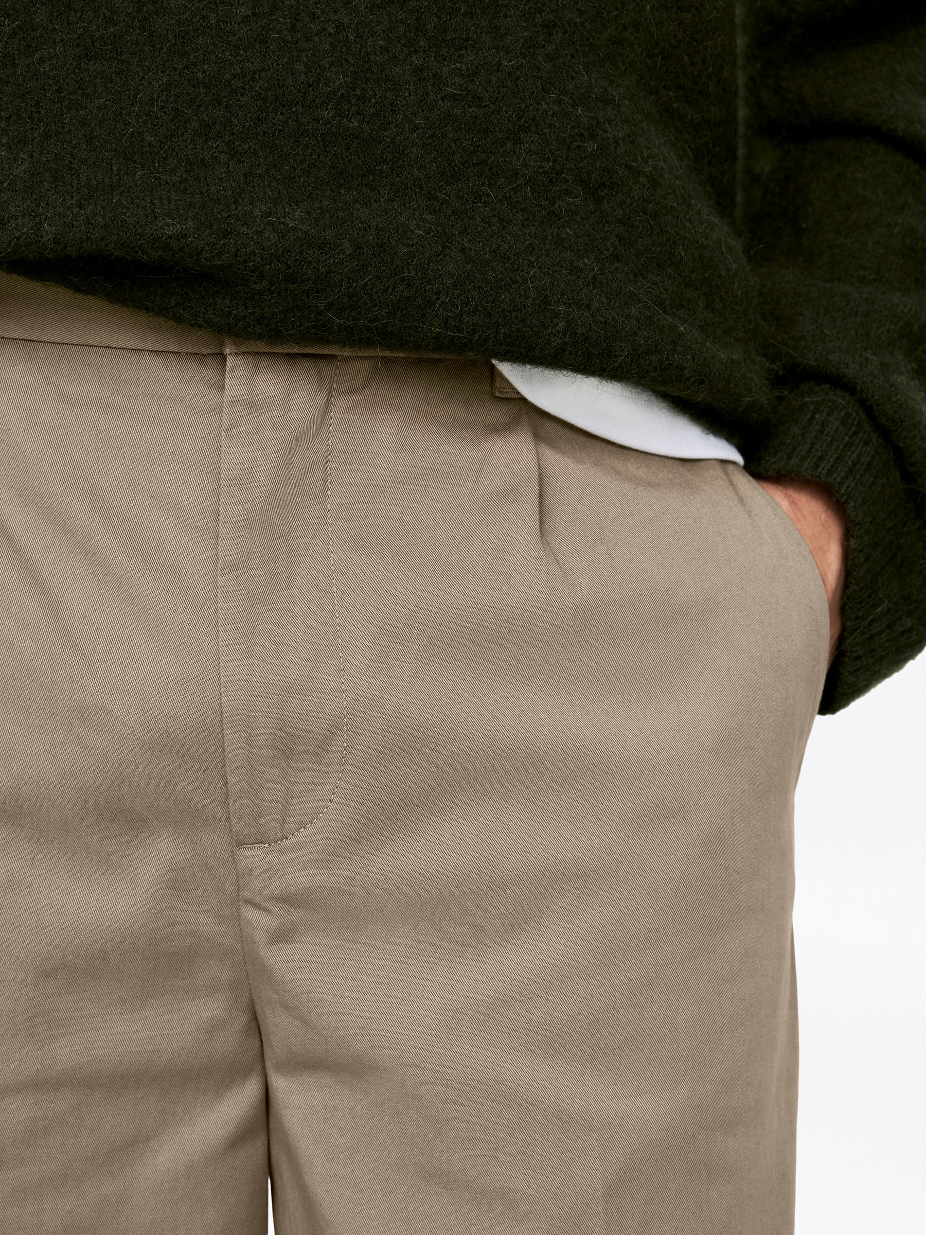 Loose Fit Cotton Trousers - Mole - Loose fit - Men - StillMedia/Lookbook - 3