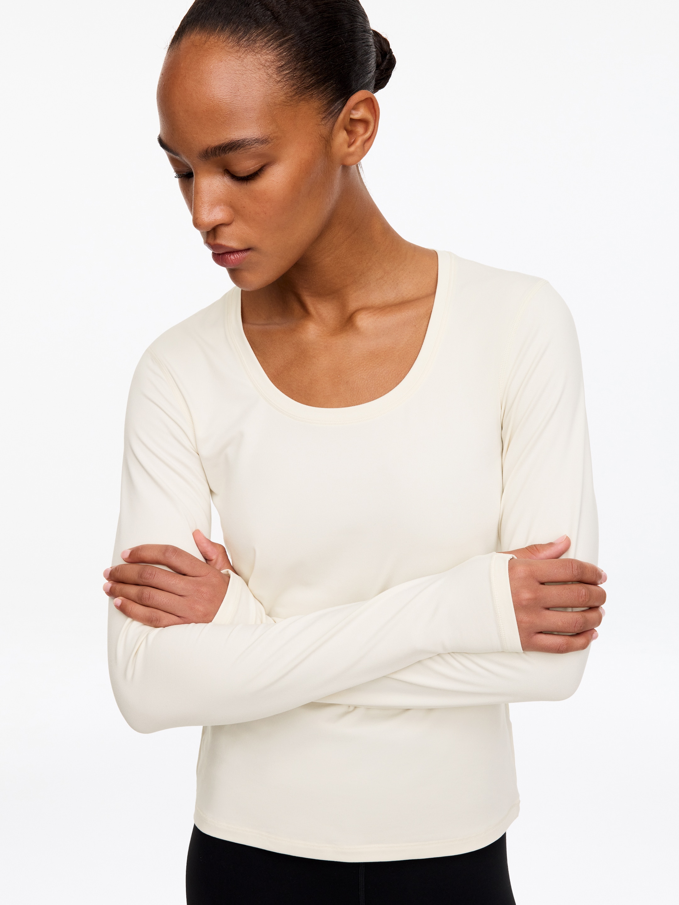 Soft Active Top - Off-white - Slim fit - women - StillMedia/Lookbook - 5