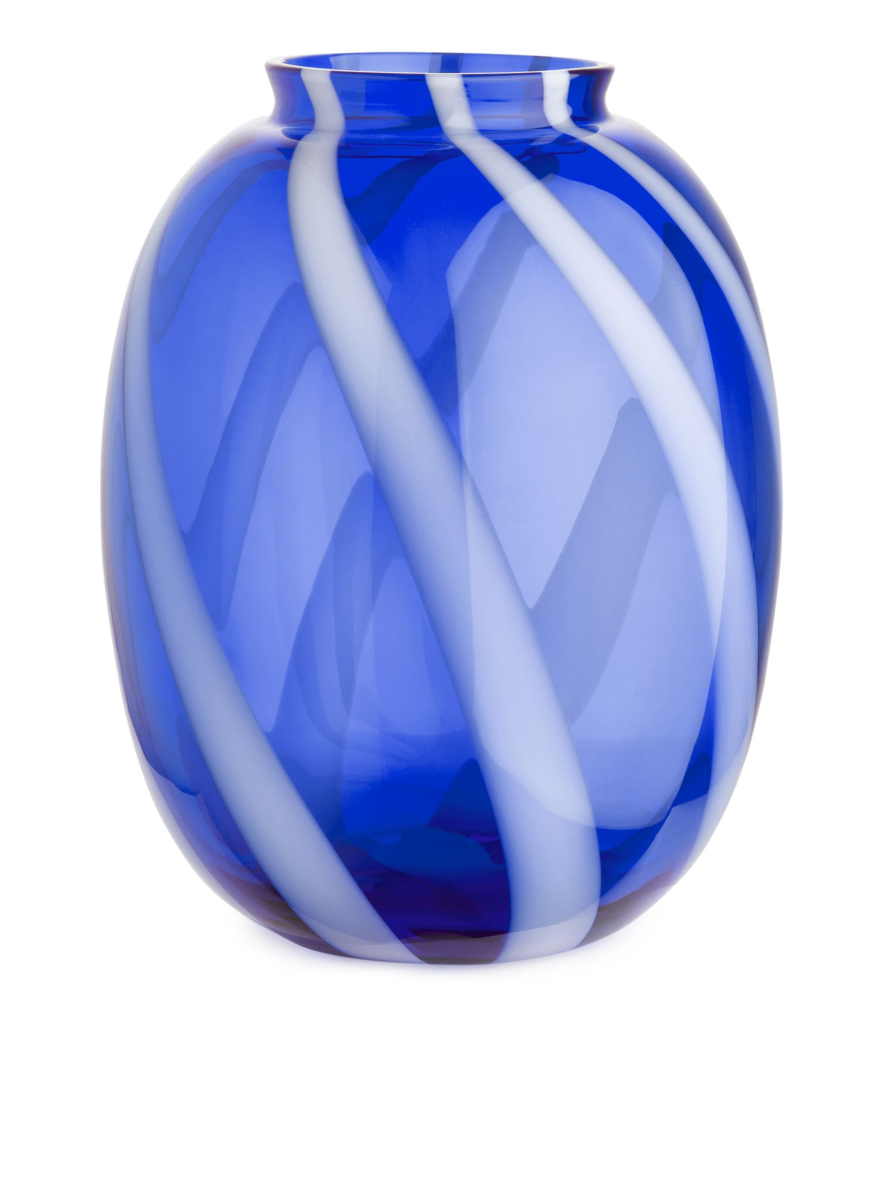 Glasvase, 25  cm - Blau/Weiß - Haushaltswaren - StillMedia/DescriptiveStillLife - 2