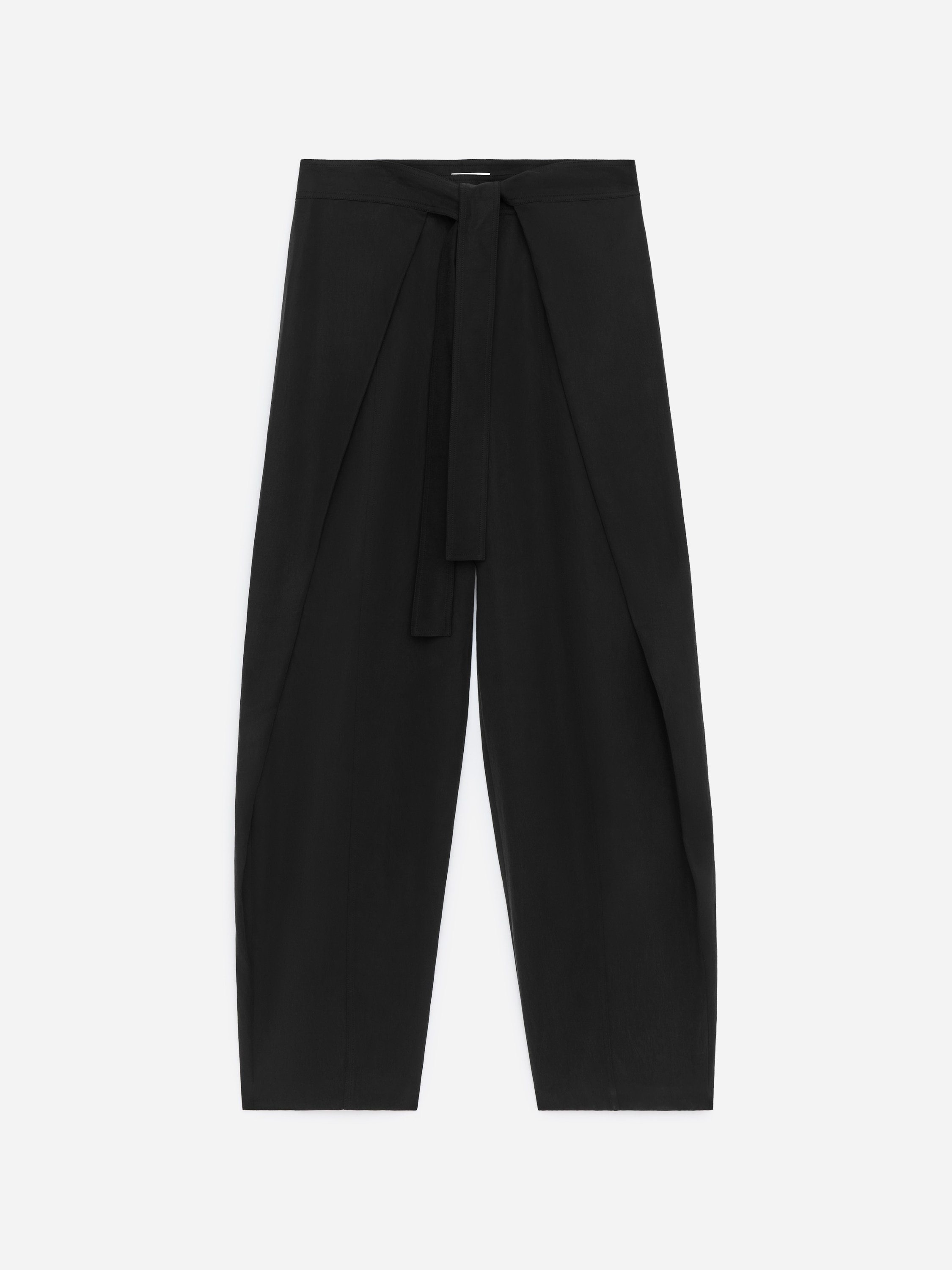 Παντελόνι με Δέσιμο Μπροστά - Μαύρο/Οφ Γουάιτ