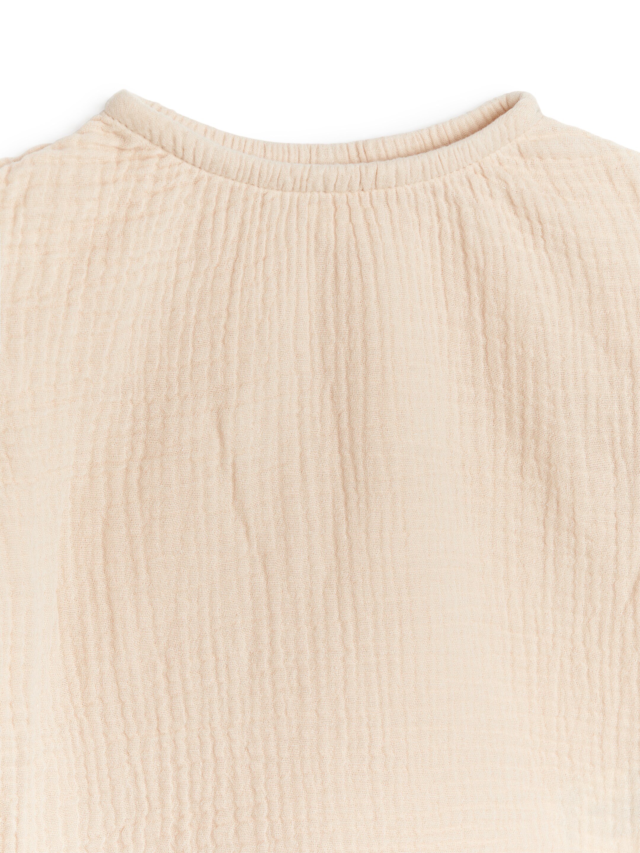 Grotere afbeelding bekijken: Wijdvallende blouse van katoenen mousseline - Beige - KINDEREN | H&M NL 3