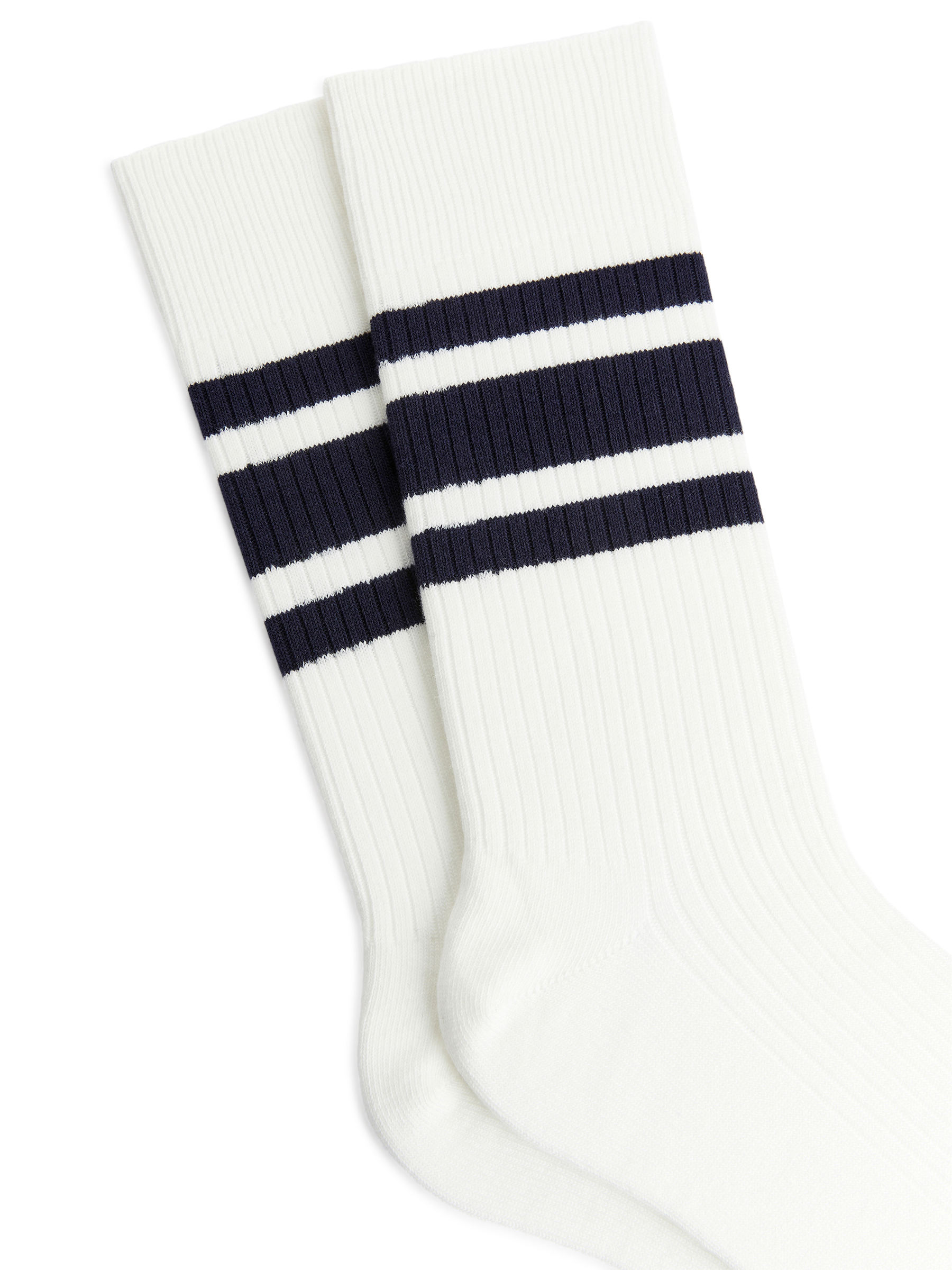 Gerippte Socken aus Supima-Baumwolle - Weiß/Schwarz - Herren - StillMedia/DescriptiveDetail - 1