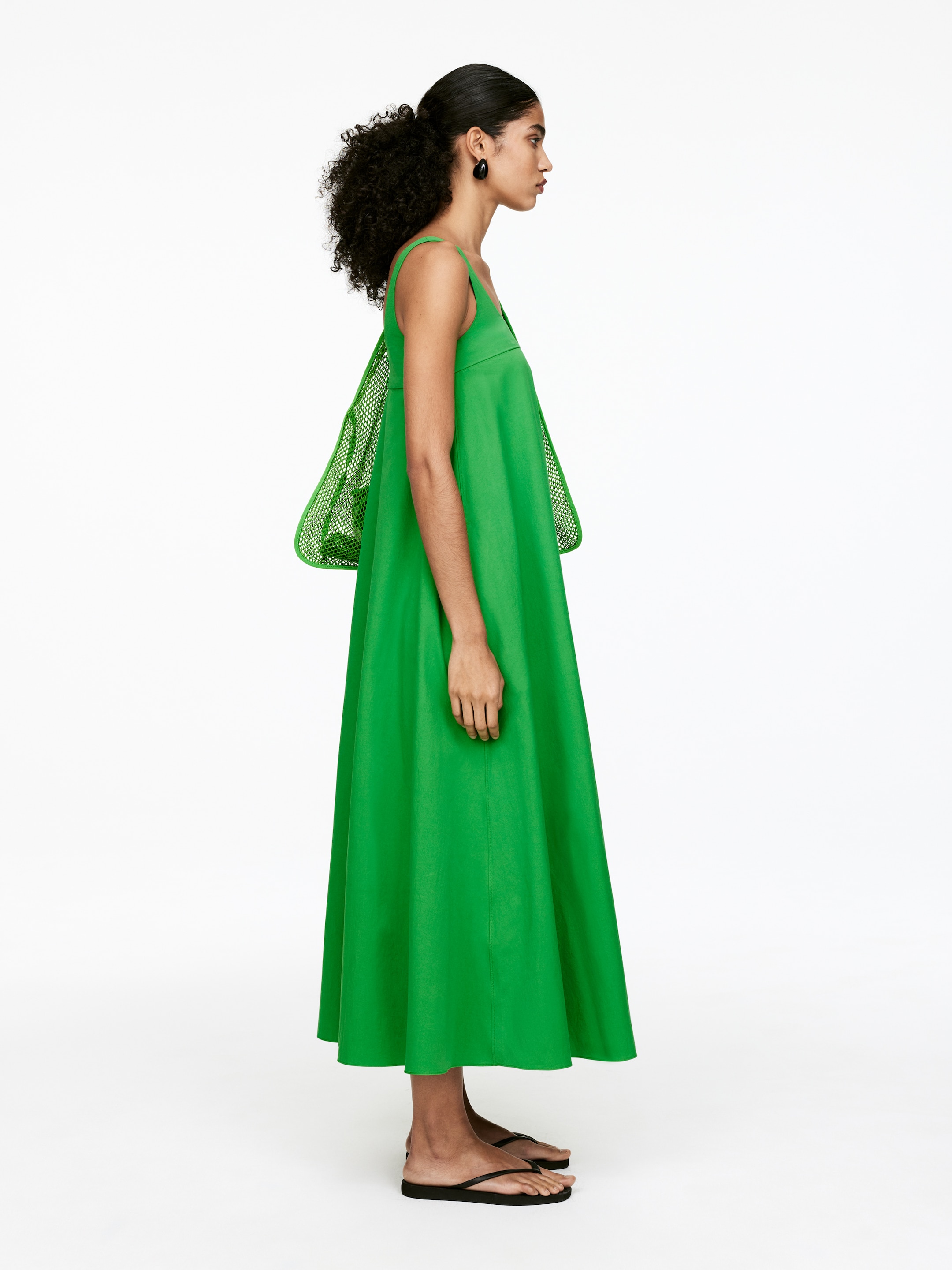 Zobrazit větší obrázek: Maxi šaty z bavlny - Green - ŽENY | H&M CZ 4