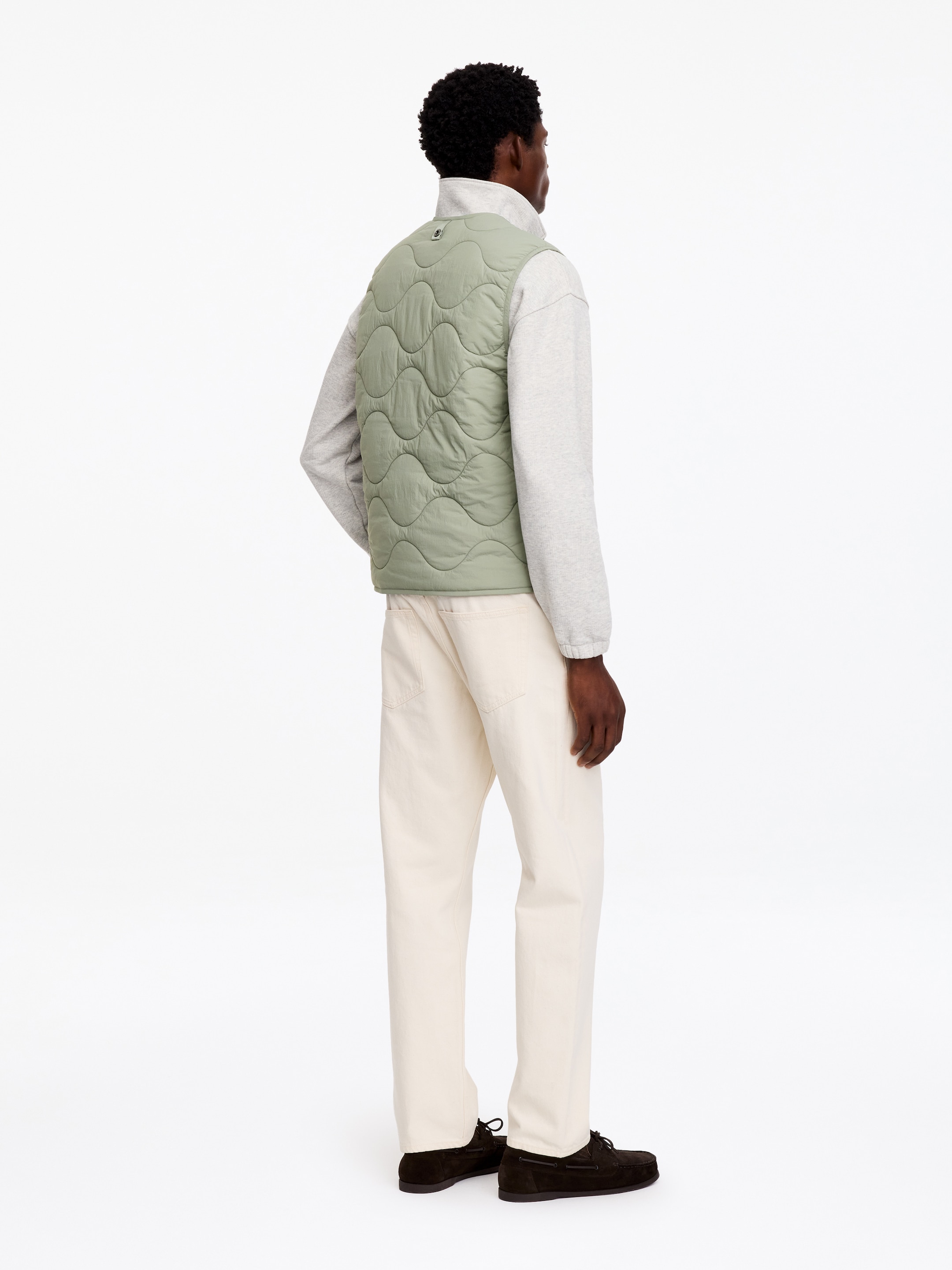 Quilted Liner Vest - Light Khaki Green - Regular fit - men - StillMedia/Lookbook - 5