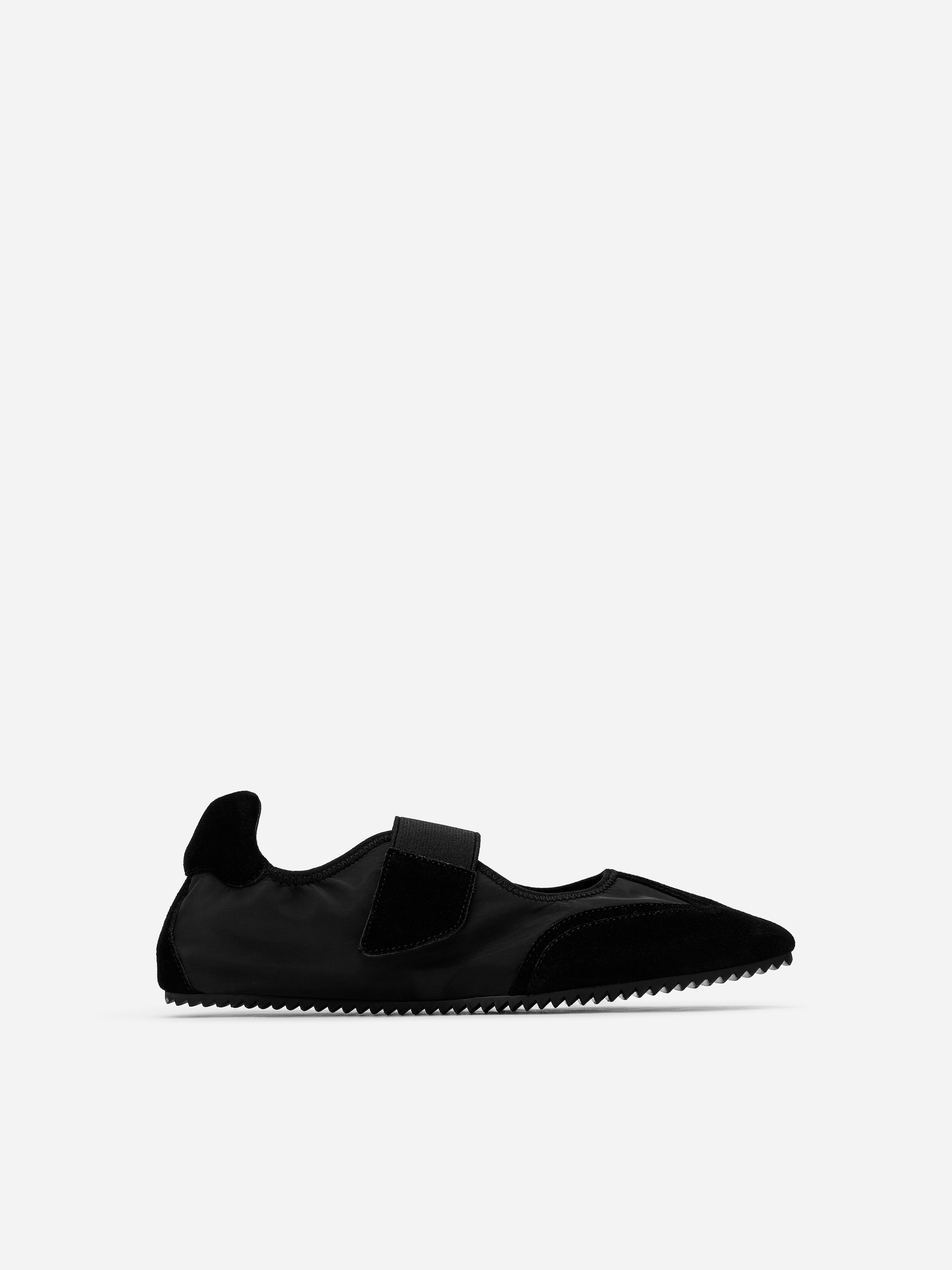 Suede Nylon Mary Janes-#272627-18364