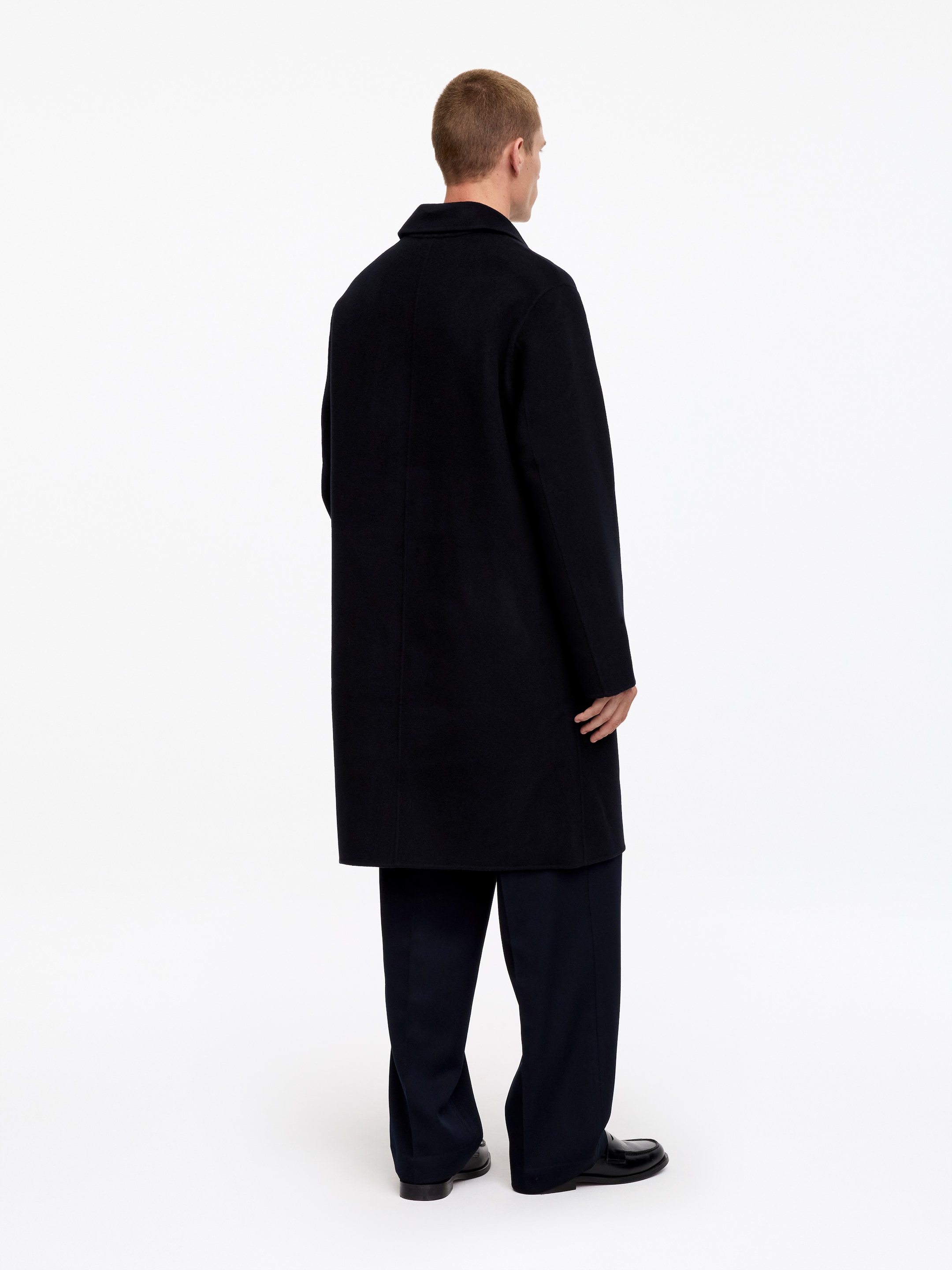 Doubleface-Mantel aus Wolle - Dunkelblau - Relaxed Fit - men - StillMedia/Lookbook - 5