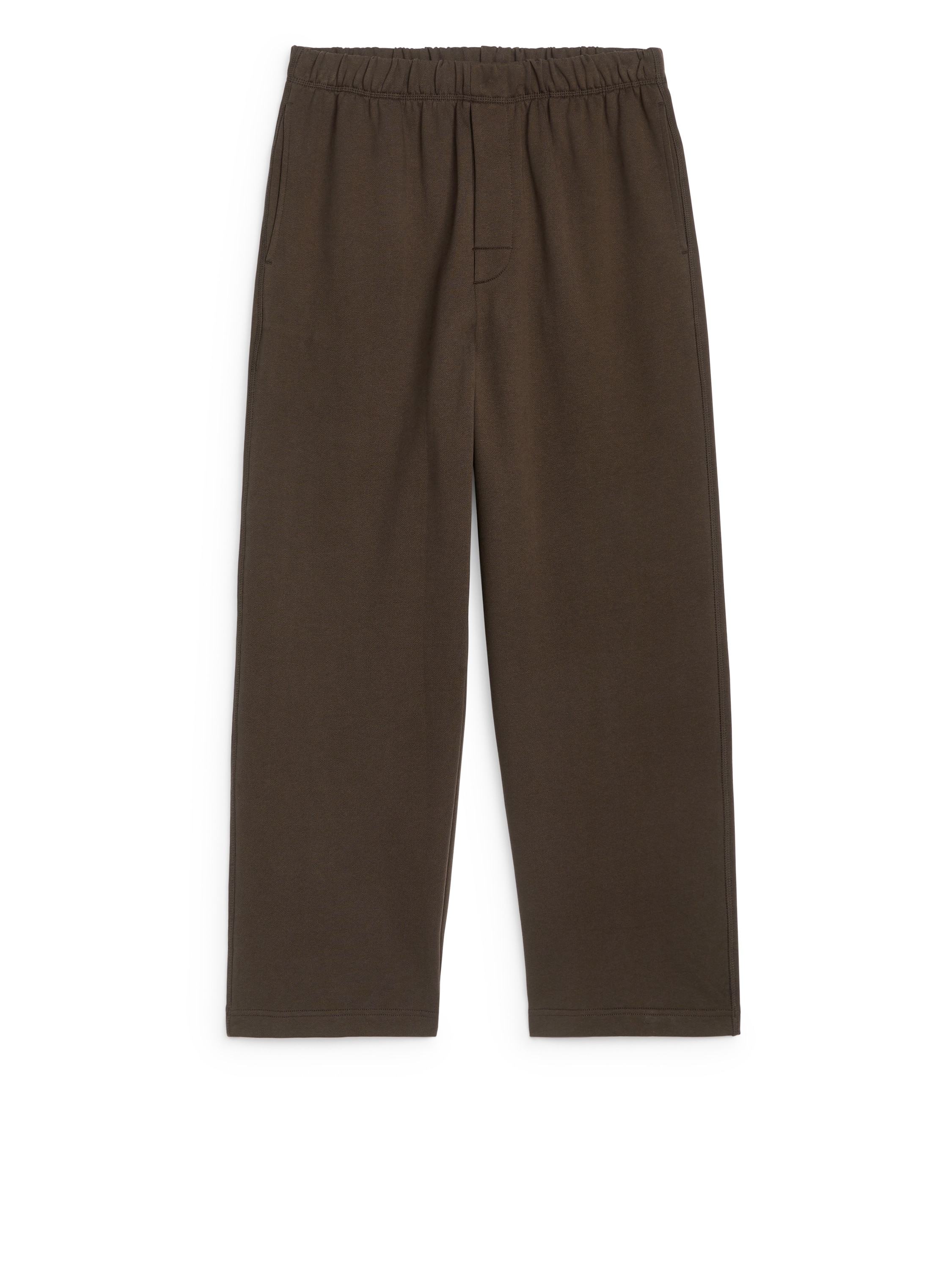 French Terry Sweatpants - Dark Mole/Black