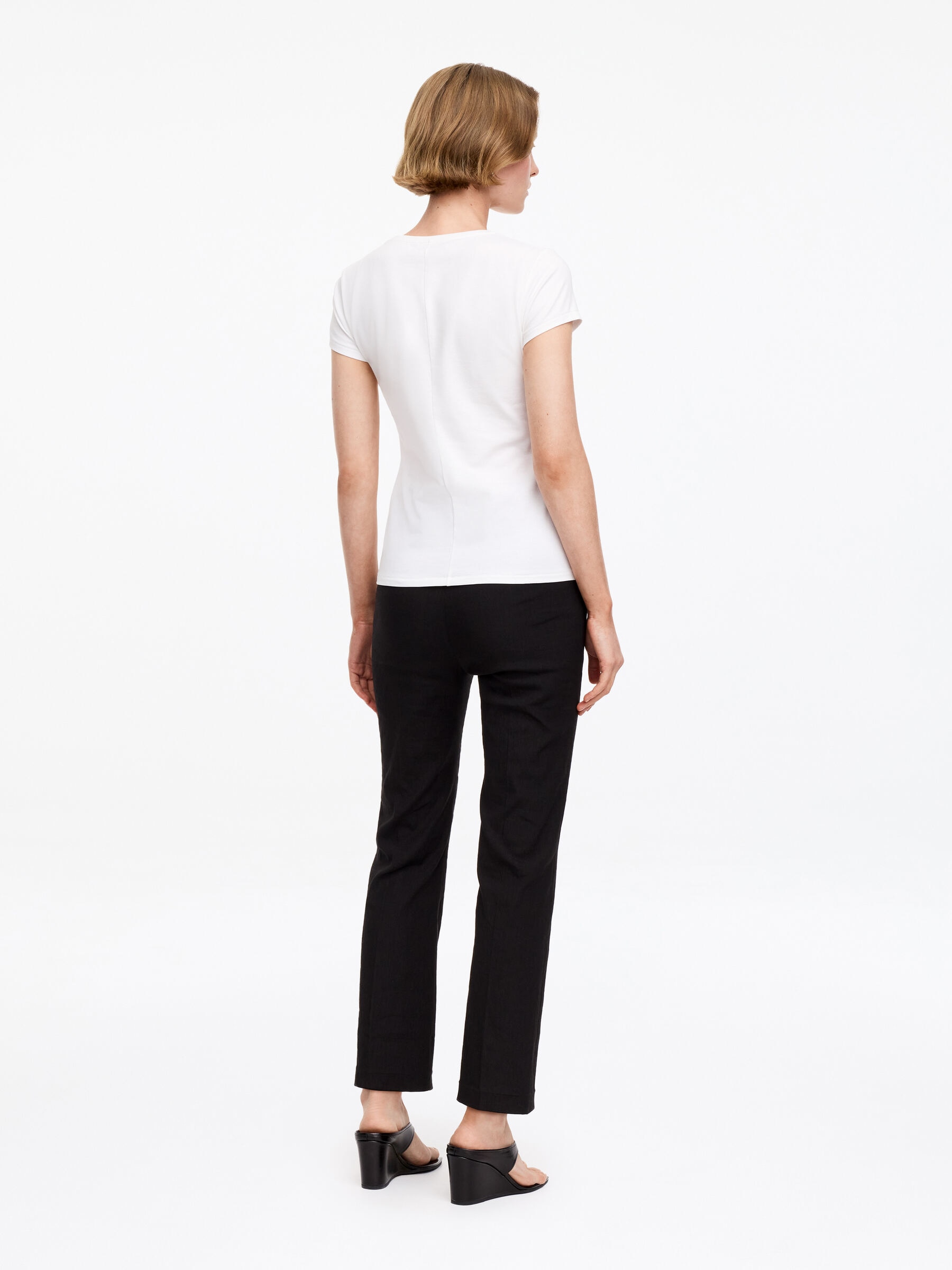 Slim Cap-Sleeve T-Shirt - White - Slim fit - Women - StillMedia/Lookbook - 7