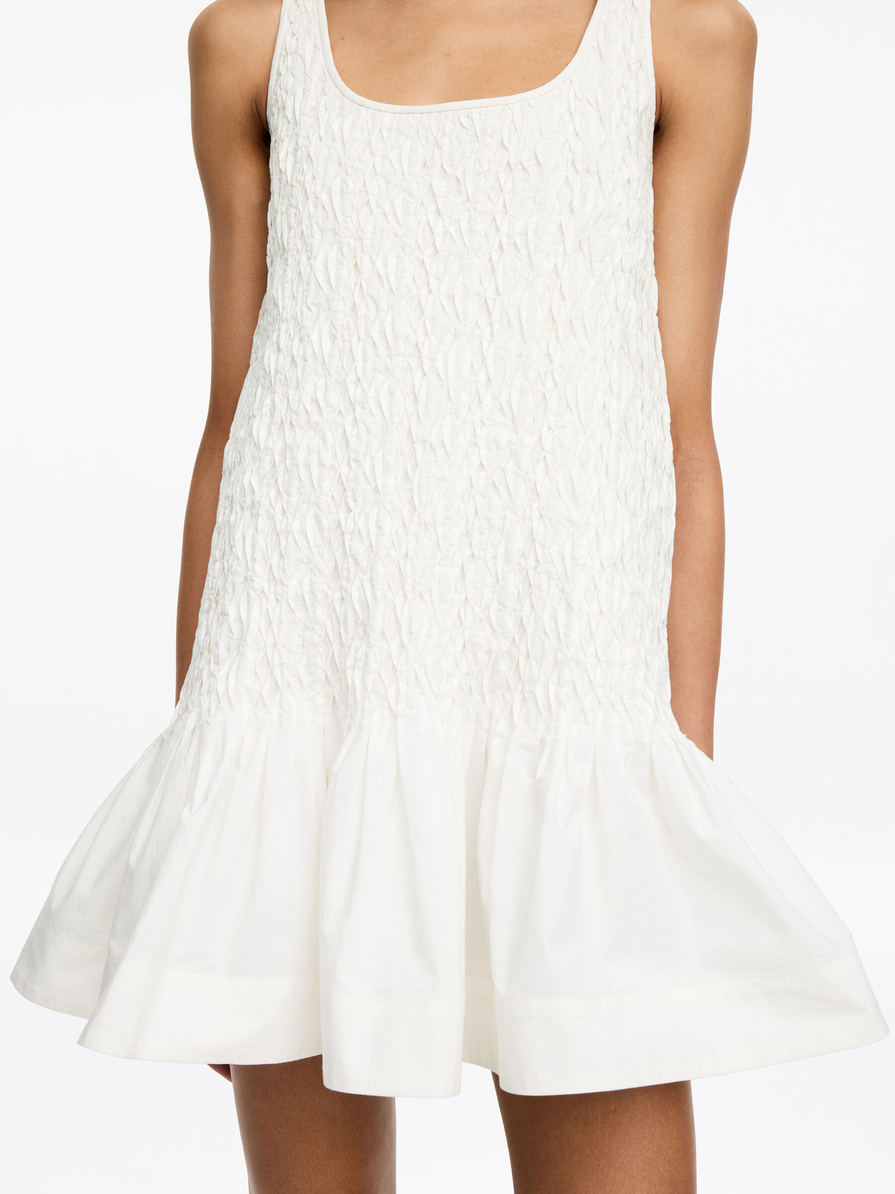 ARKET and Laila Gohar Pleated Dress - Off-White - Regular fit - Women - StillMedia/Lookbook - 4