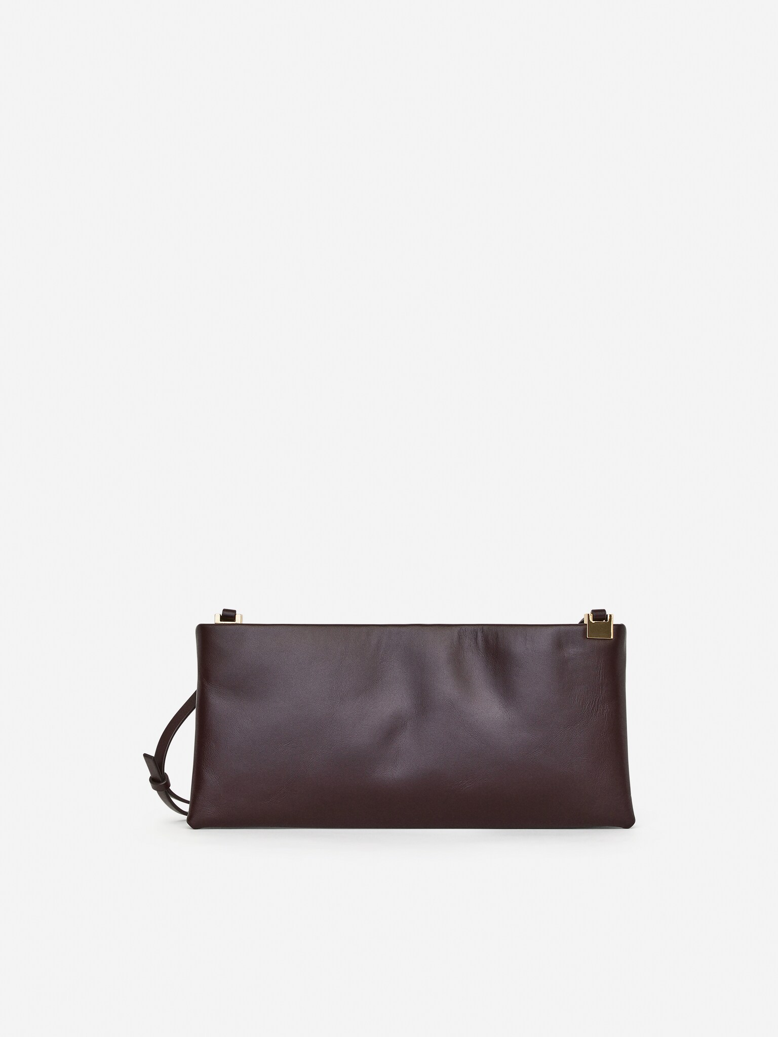 Bolsa de ombro em couro - Vermelho escuro