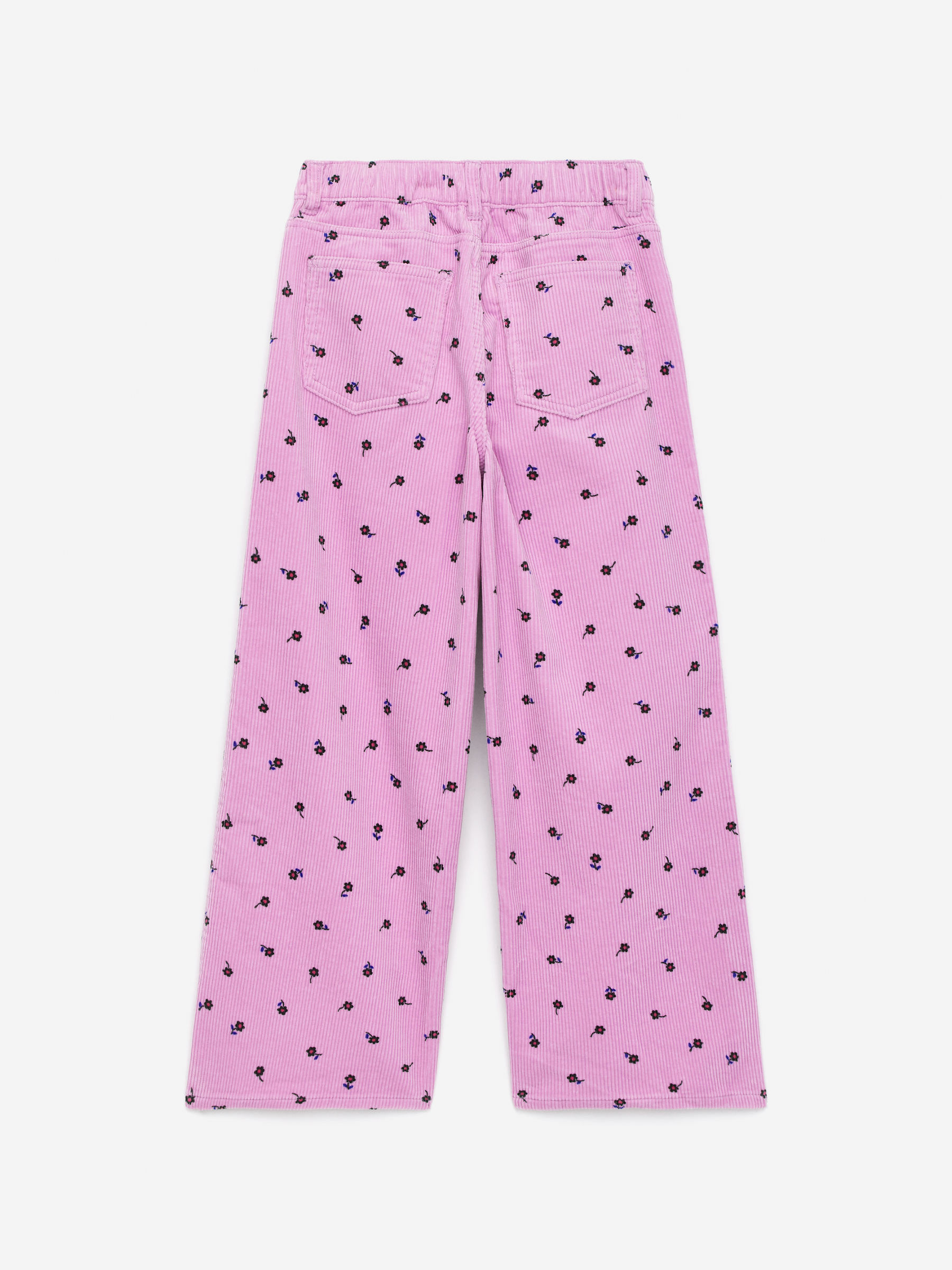Wide Corduroy Trousers - Pink/Floral - Loose fit - Children - StillMedia/DescriptiveStillLife - 2