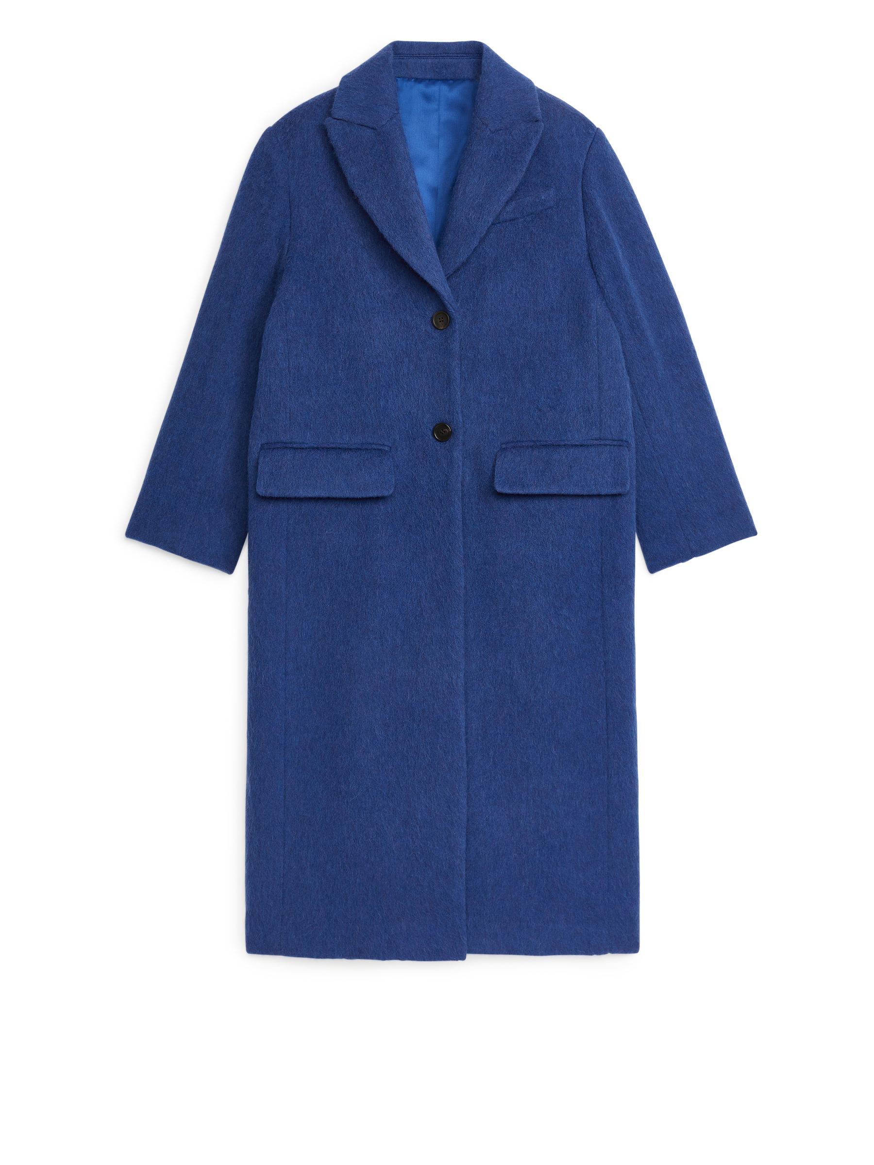 Oversized Wool Blend Coat - Blue - Oversized - Women - StillMedia/DescriptiveStillLife - 2