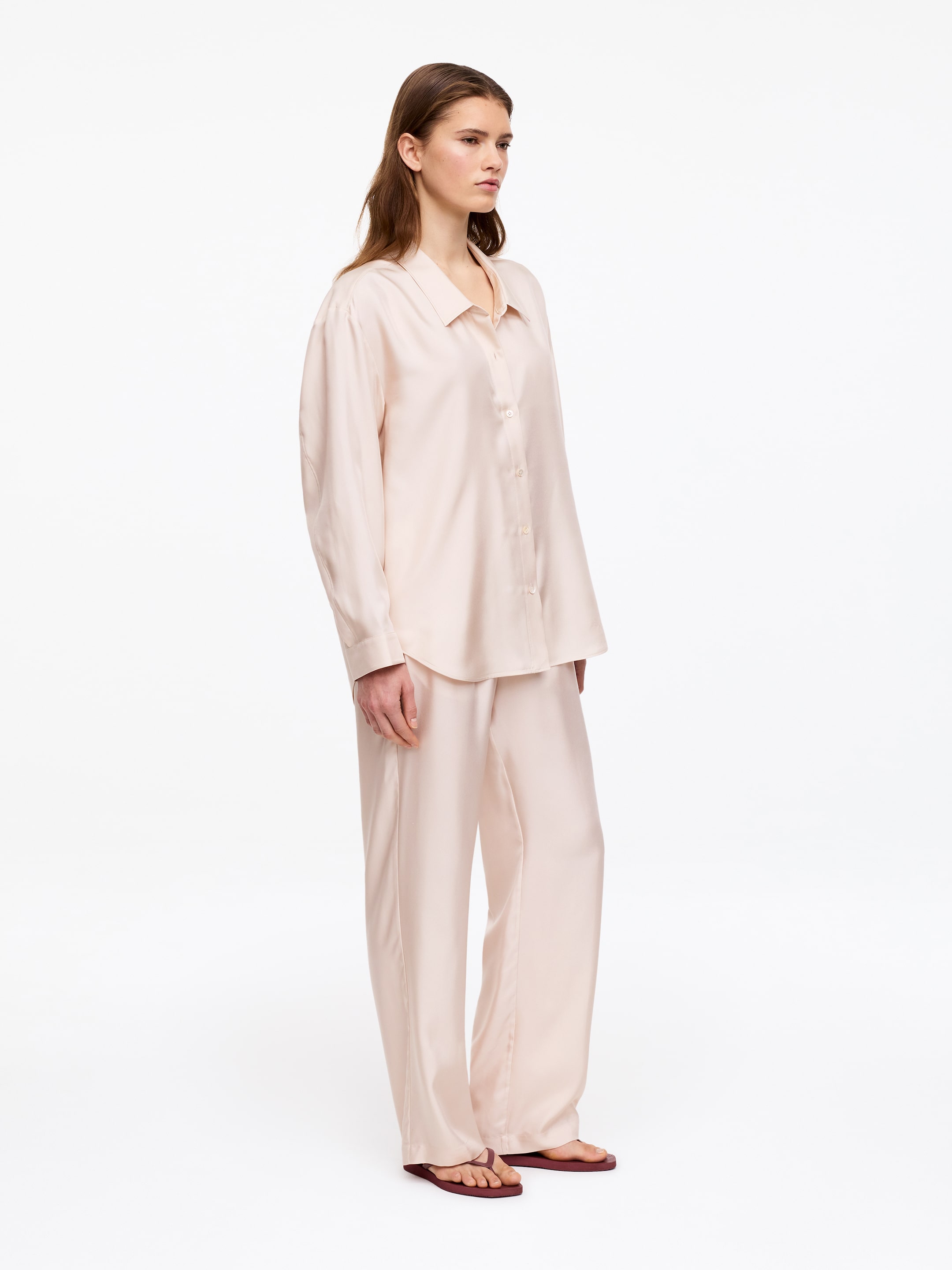 Camicia in twill di seta - Rosa chiaro - Regular fit - Women - StillMedia/Lookbook - 4