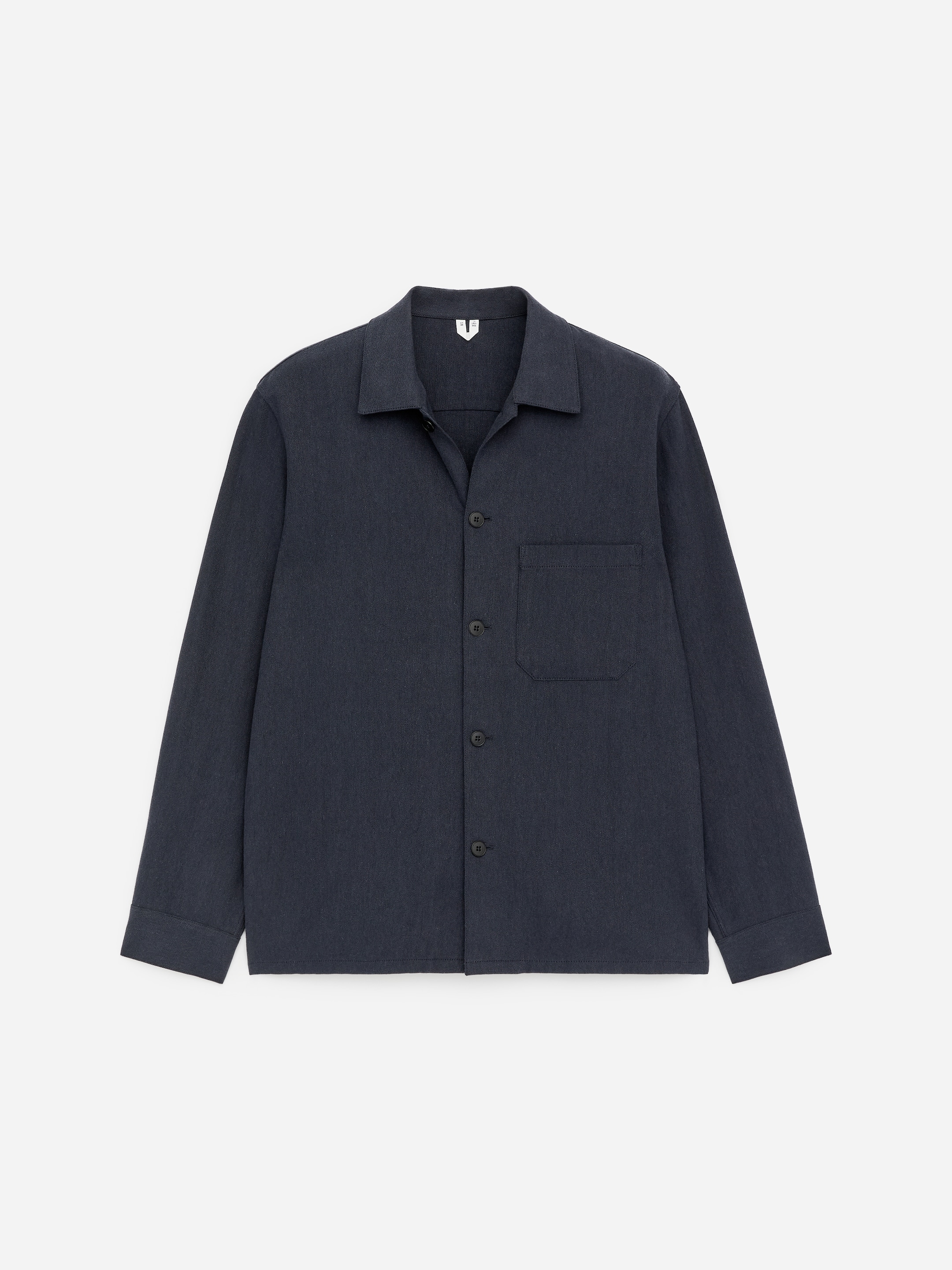 Tencel Blend Canvas Overshirt - Dark Blue - Relaxed fit - Men - StillMedia/DescriptiveStillLife - 1