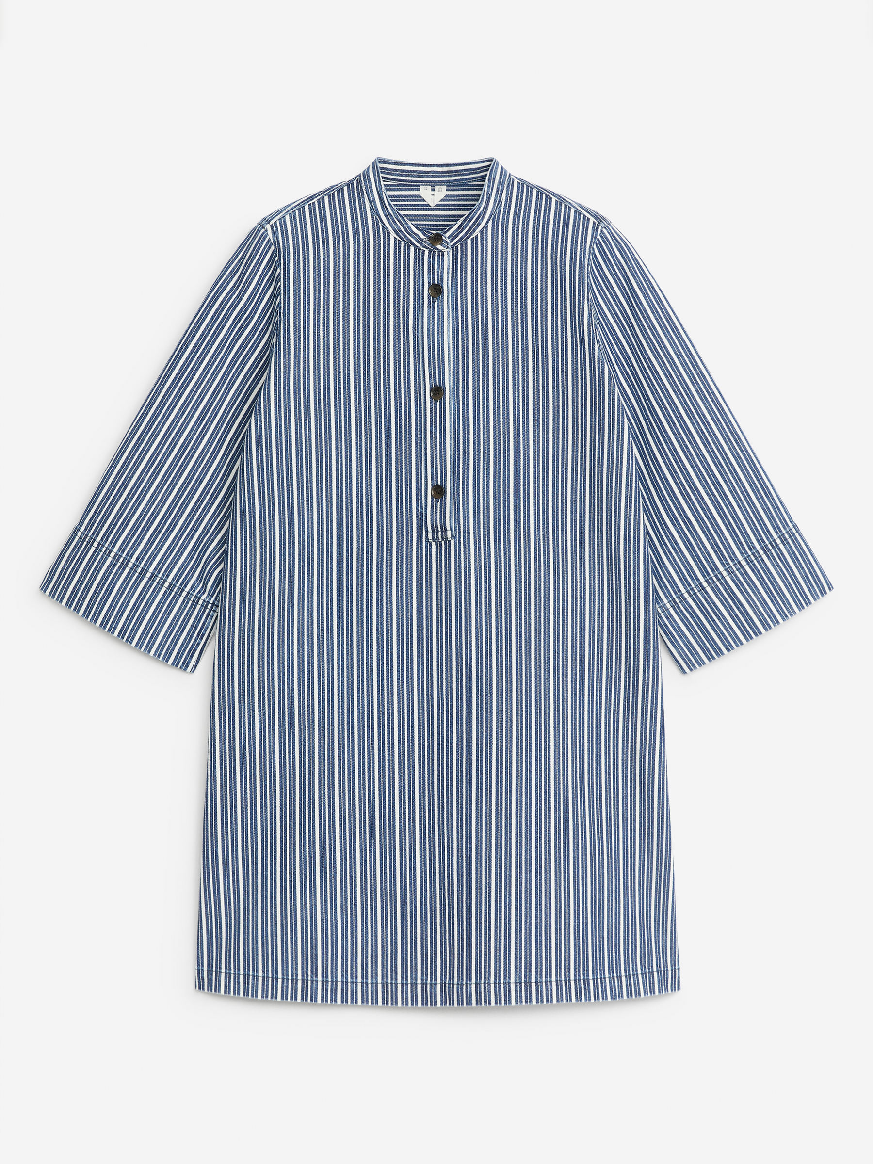 Robe courte en jean-Bleu-7878