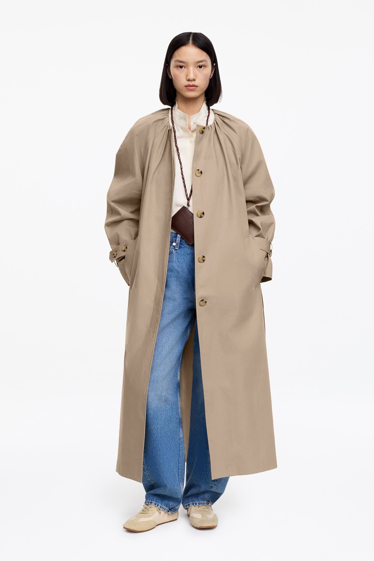 Cappotto in cotone - Beige - 1