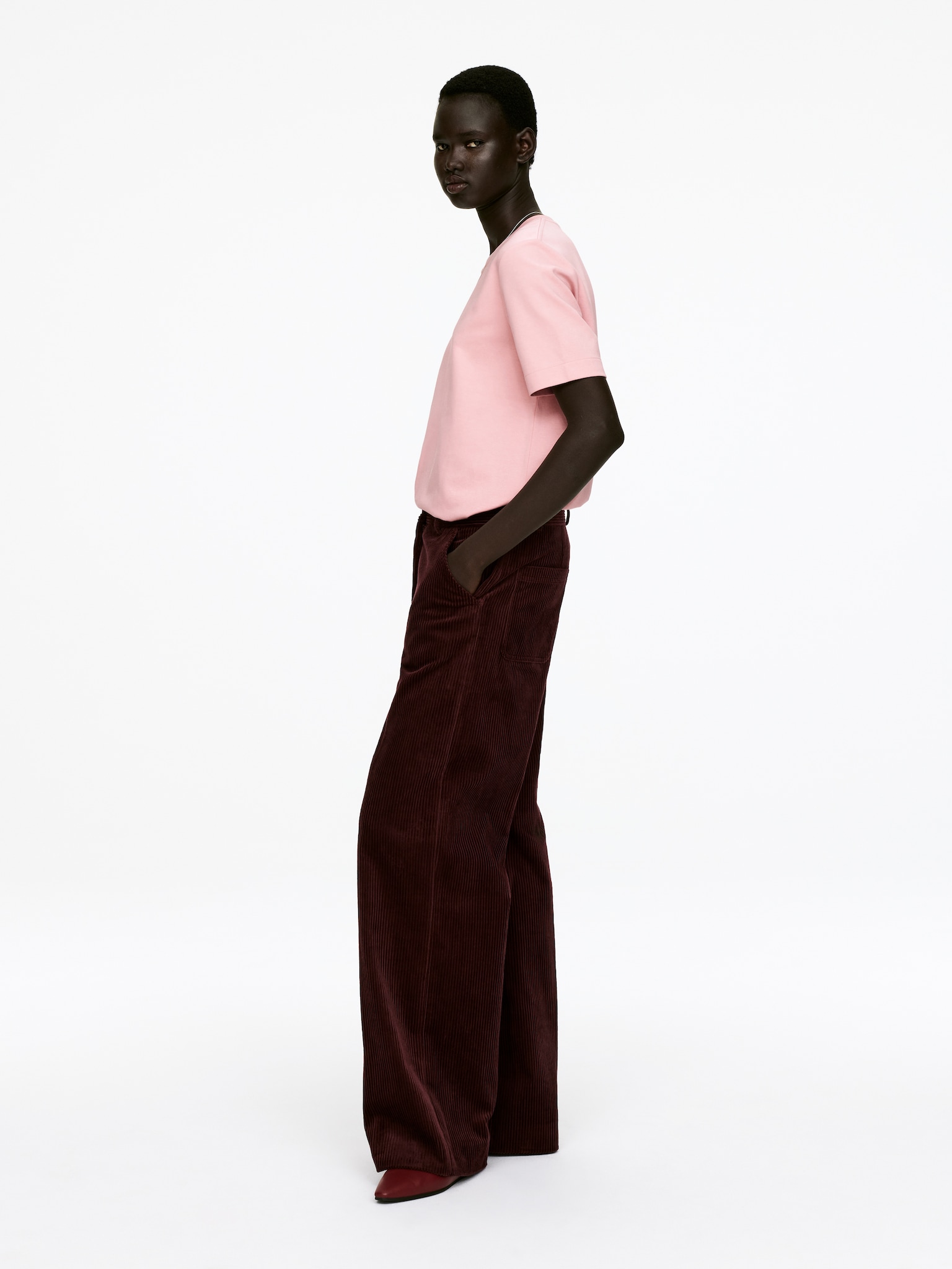 PEARL Heavyweight T-Shirt - Pink/Dark Brown/Grey Melange/Taupe/White/Black/Dark Blue - 4