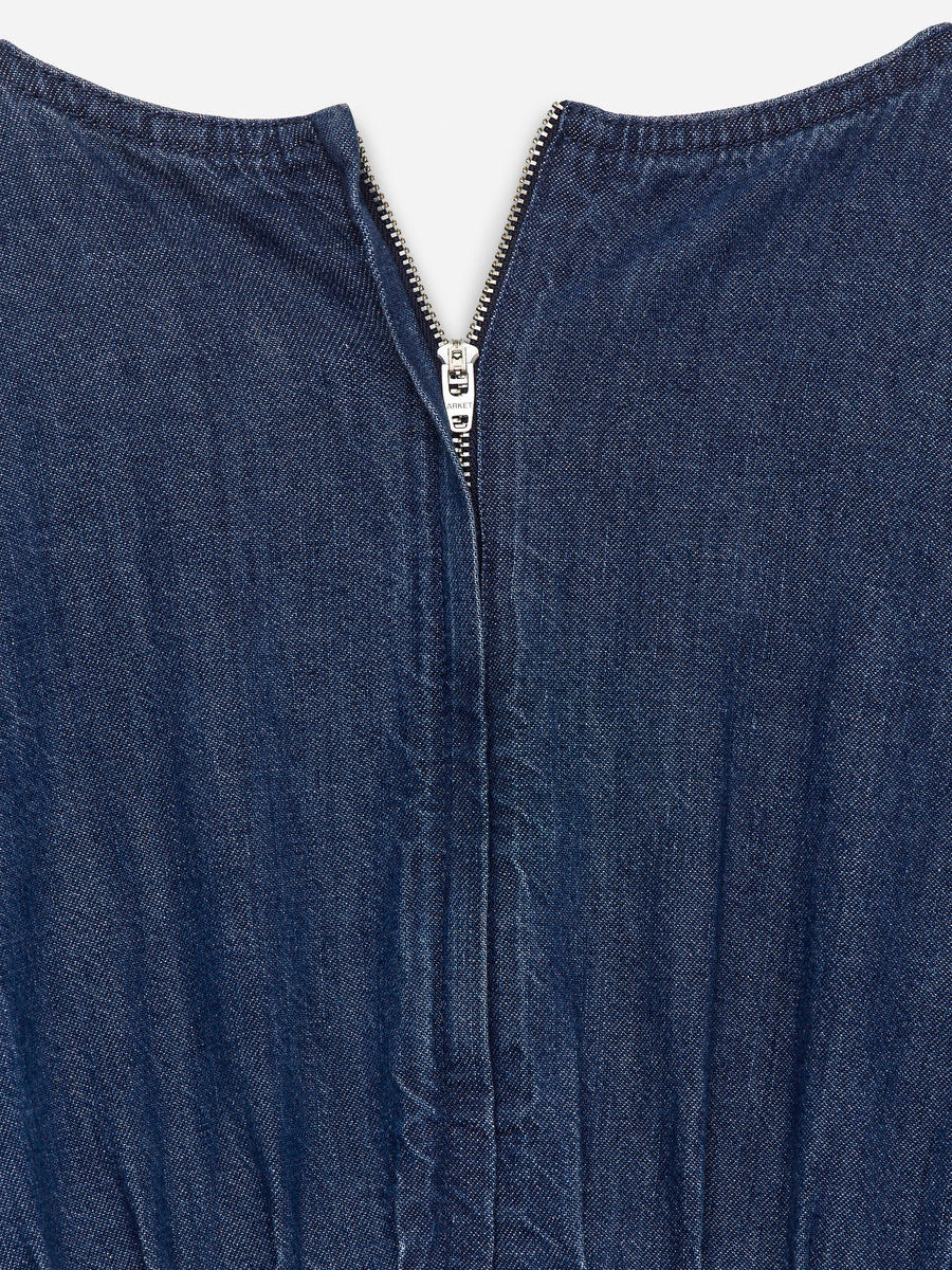 The Nellie Pleated Denim Dress