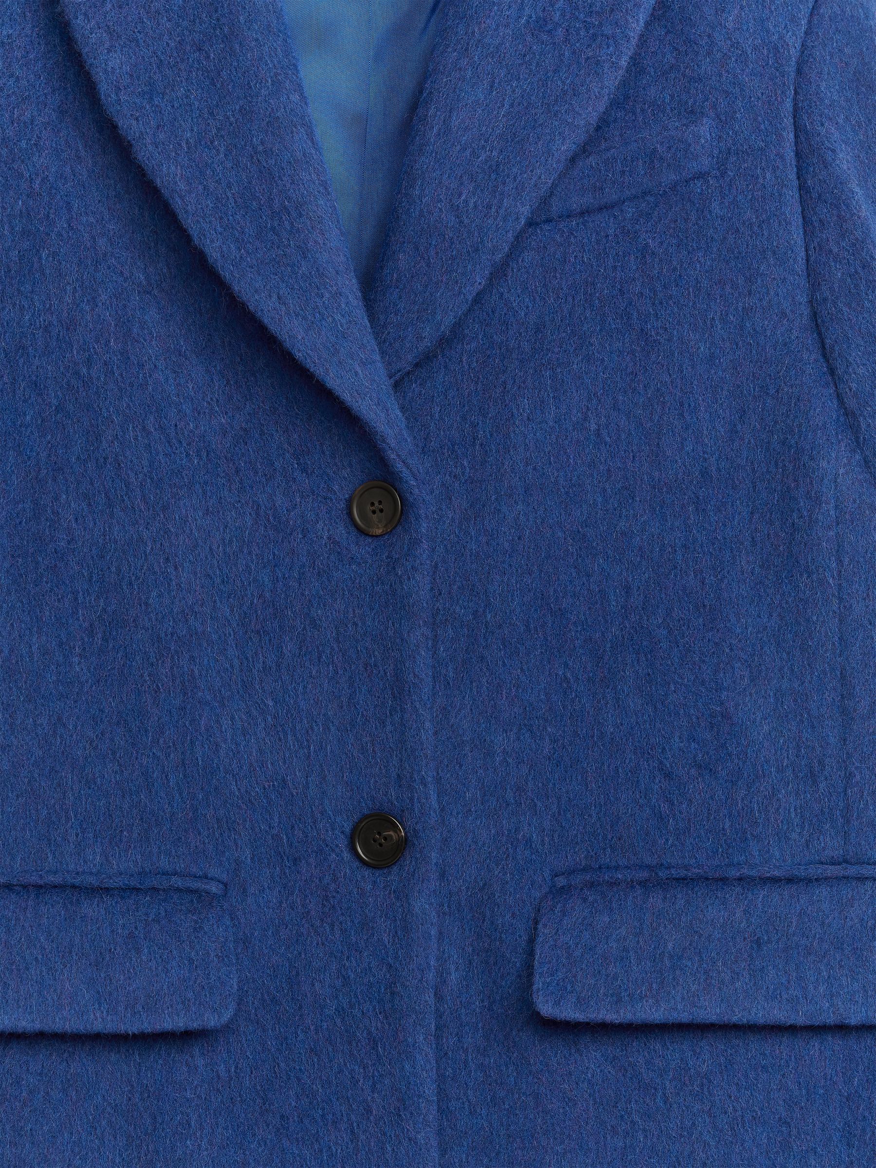 Oversized Wool Blend Coat - Blue - Oversized - Women - StillMedia/DescriptiveDetail - 1
