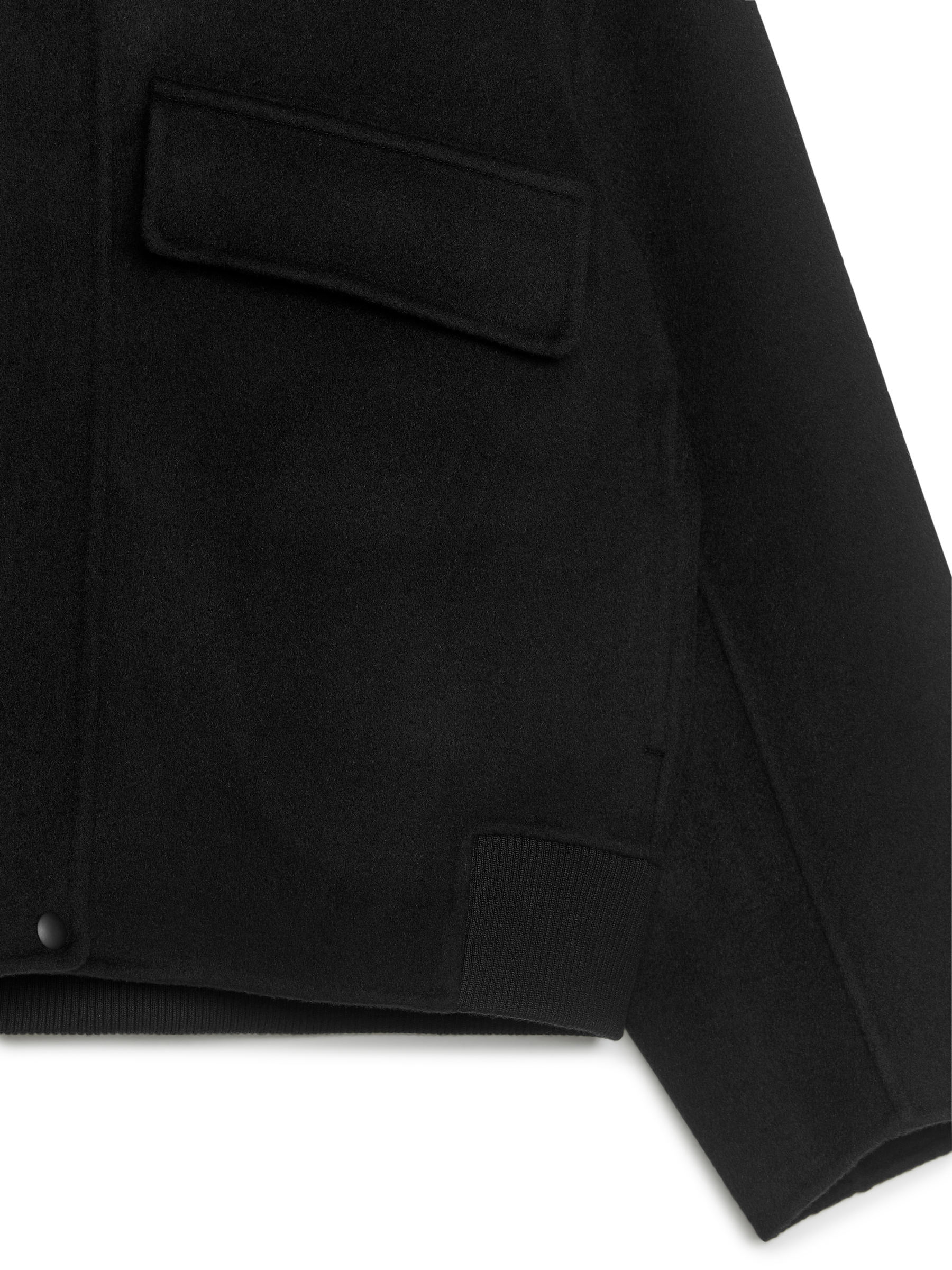 Unlined Wool Jacket - Black - Oversized - Women - StillMedia/DescriptiveDetail - 3