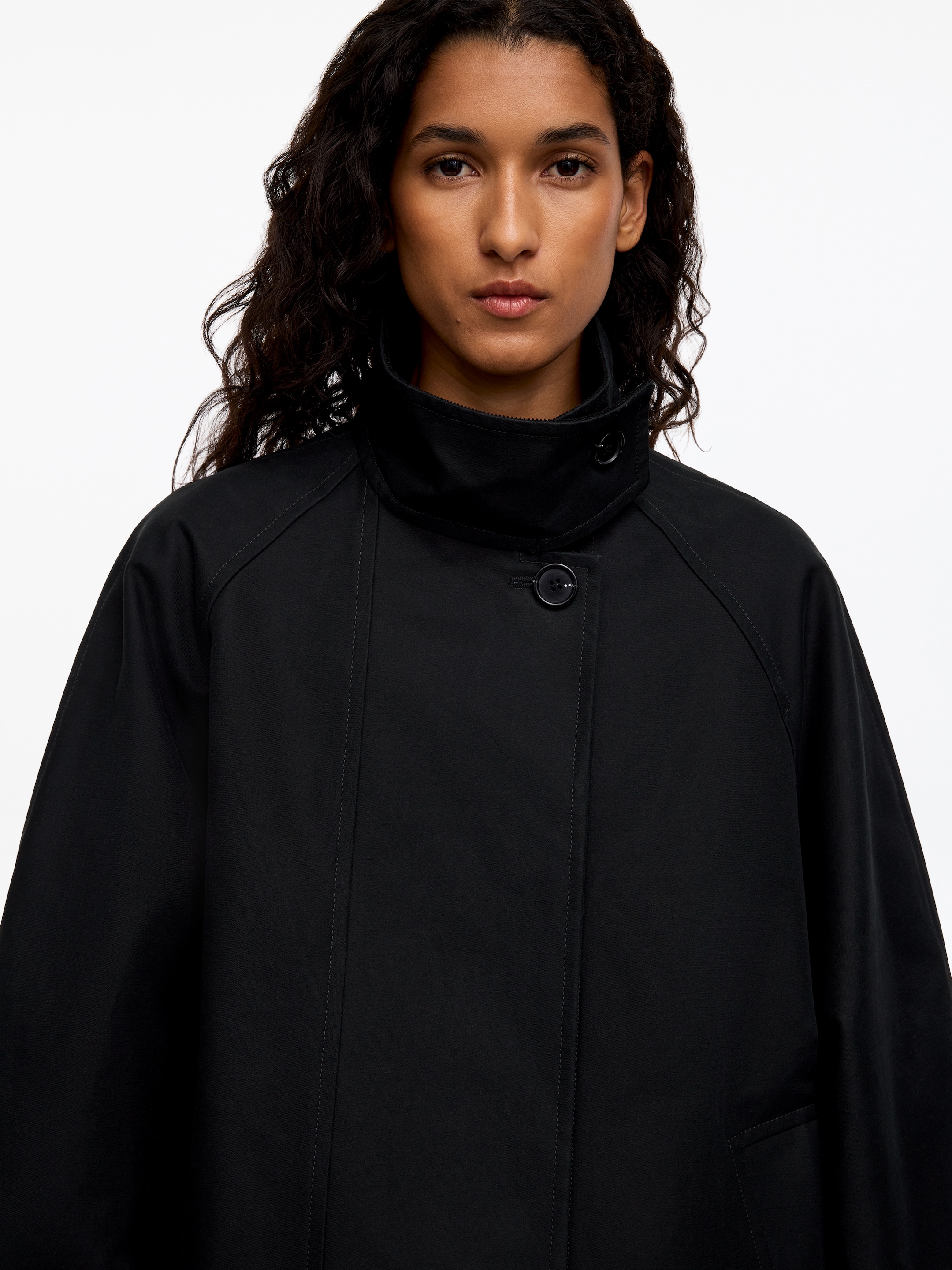 Jacke mit Cordkragen - Schwarz - Loose Fit - women - StillMedia/Lookbook - 16