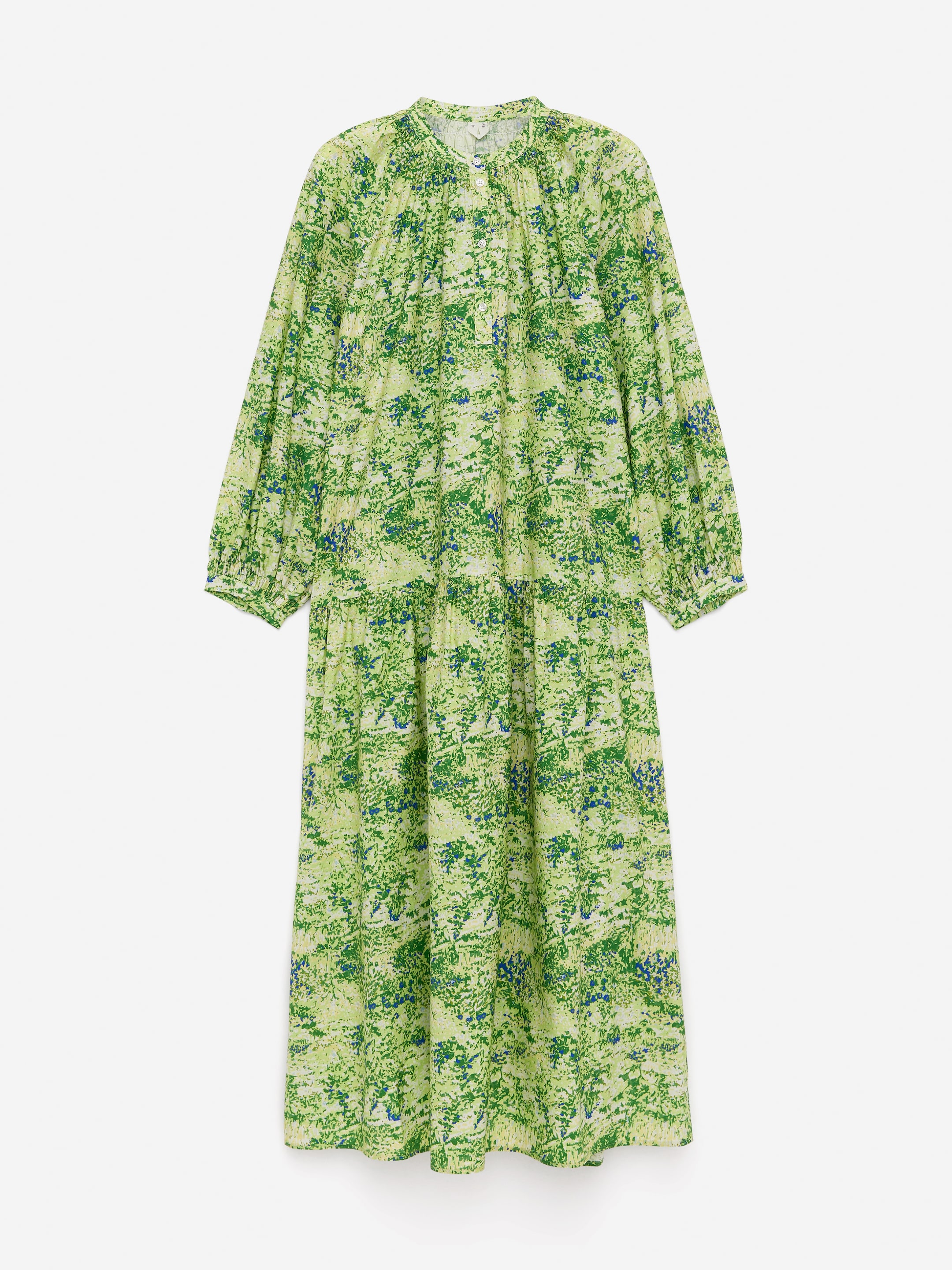 Cotton Maxi Dress-#CFDFA2-15370